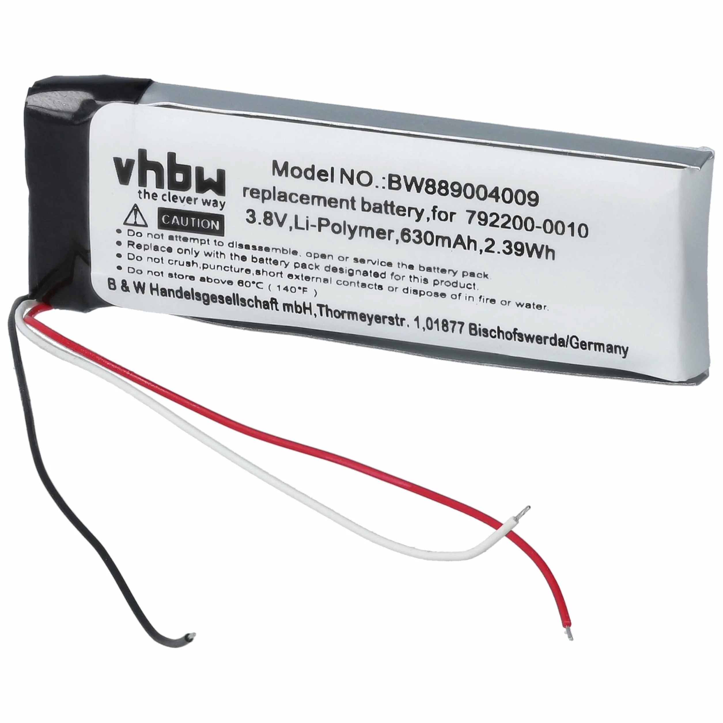 vhbw 1 x bateria kompatybilna z Bose NC 700 UC, 700 bezprzewodowych słuchawek (630 mAh, 3,8 V, Li-ion)