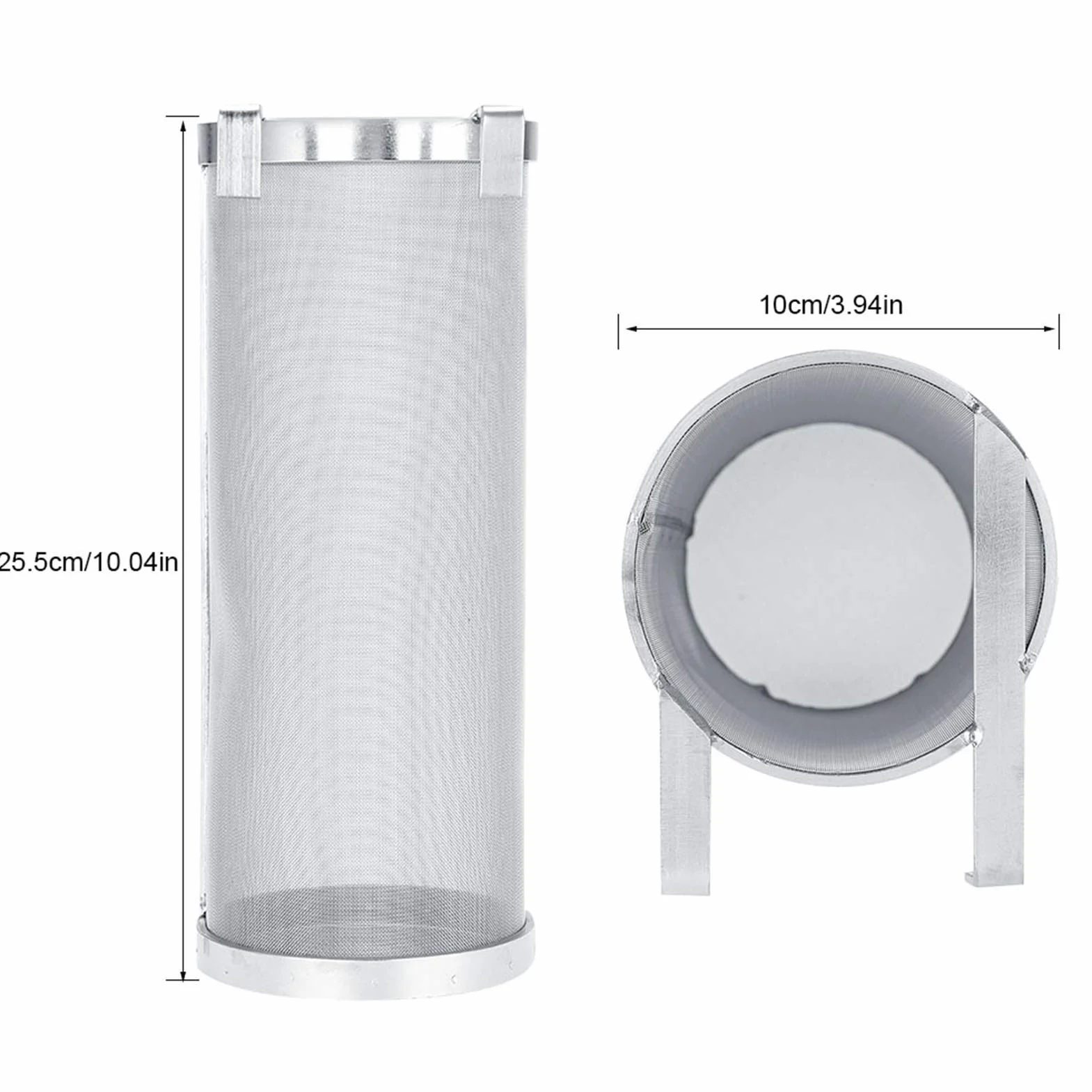 300 Micron Hop Spider Beer Filter Filtr do Piwa ze Stali Nierdzewnej Sitko Domowy Napar do Piwa Chmielowy Filtr Siatkowy z Hakiem(10 * 25.5cm)
