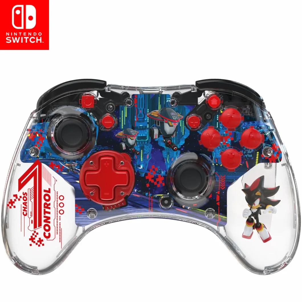 PDP REALMz Wireless Nintendo Switch Pro Controller Rechargeable LED Licensed Sonic Shadow Space Colony ARK Full Motion Controls