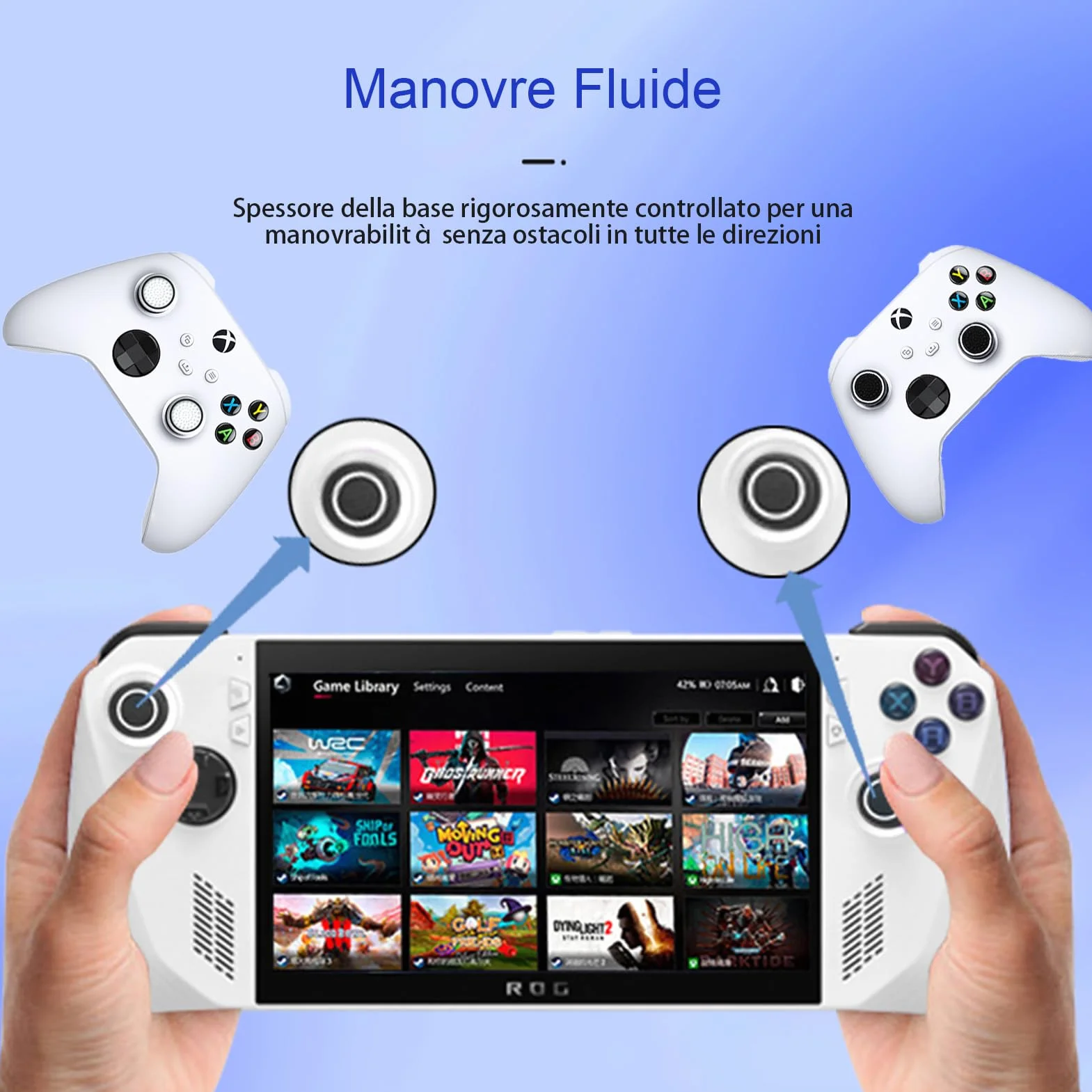 Dreamil Silikonowe nakładki na joysticka, 8 sztuk, antypoślizgowe nakładki na gamepad, wysokiej jakości materiał silikonowy, uchwyty na drążki kontrolera do PS5/PS4/PS3 (czarne/białe)