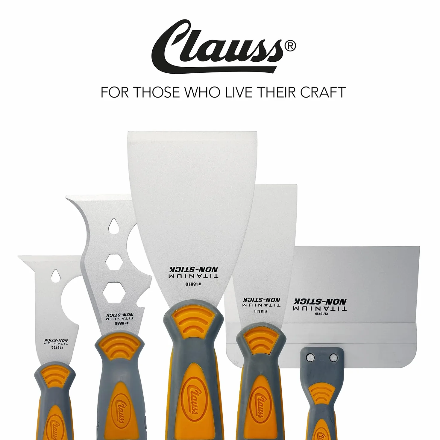 Clauss 18739 20 cm tytanowy nóż nieprzywierający, szary/żółty