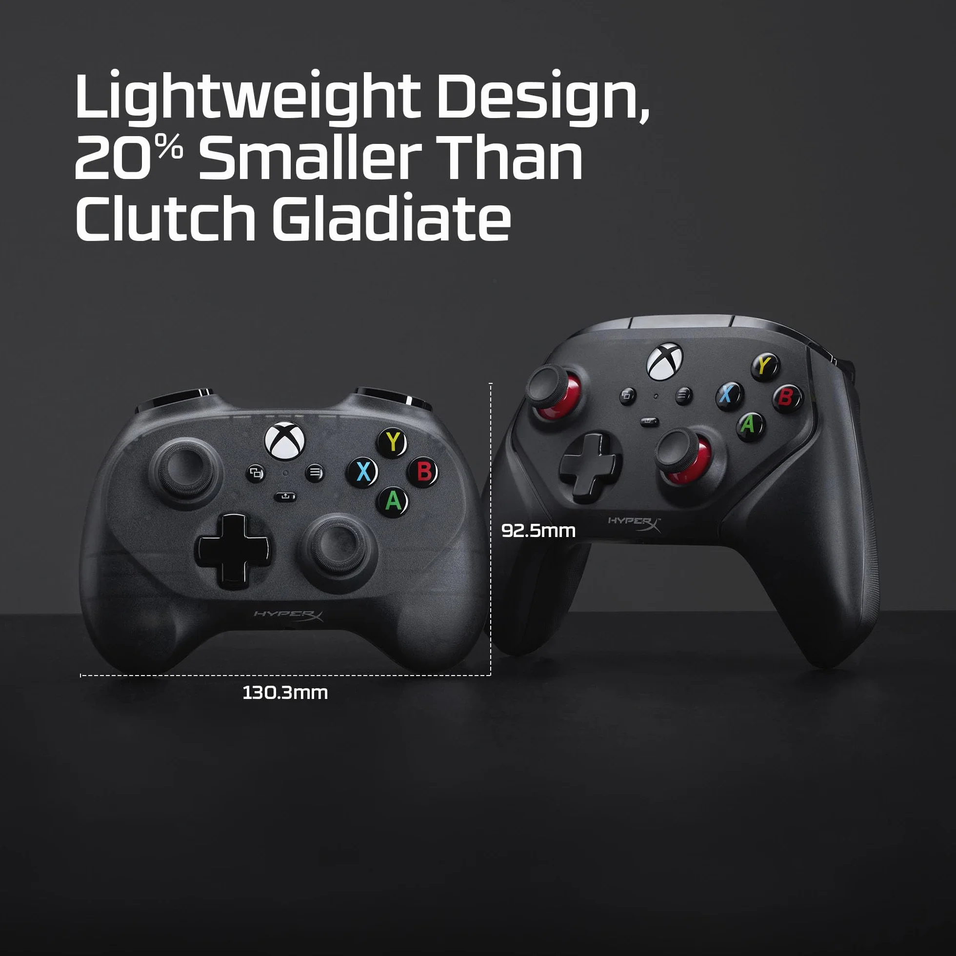 HyperX Clutch Both Mini - przewodowy kontroler do gier do konsoli Xbox One, Xbox Series X|S, Windows 10/11, Steam Deck, Android, czarny