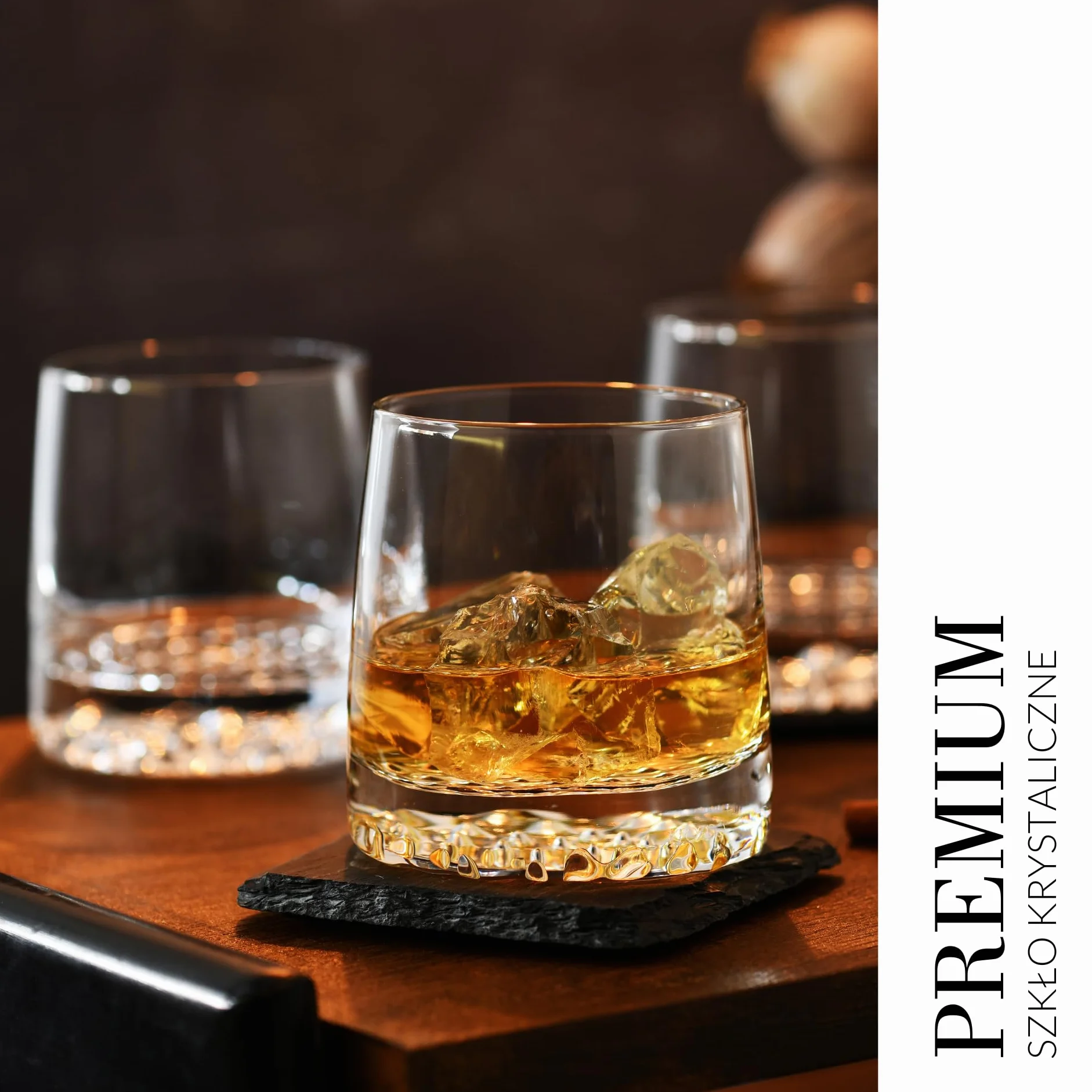 KROSNO Szklanki do Whisky | Zestaw 6 szklanek | 370 ML | Kolekcja Fjord | Idealne do Domu, Restauracji i na Przyjęcie | Można Myć w Zmywarce