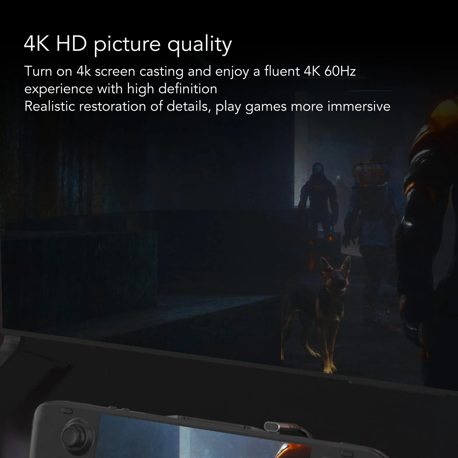 Stacja Dokująca do Steam Deck, 5 w 1 Steam Deck Dock Stand z HDMI 2.0 4K 60Hz, USB 3.0, 2x USB 2.0, 100W USB C PD Port ładowania, do Hub