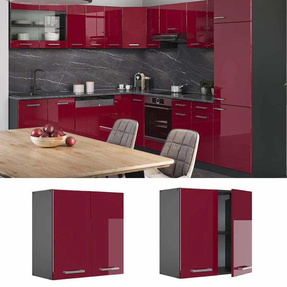 Vicco Szafka ścienna R-Line Czerwony połysk 60 cm