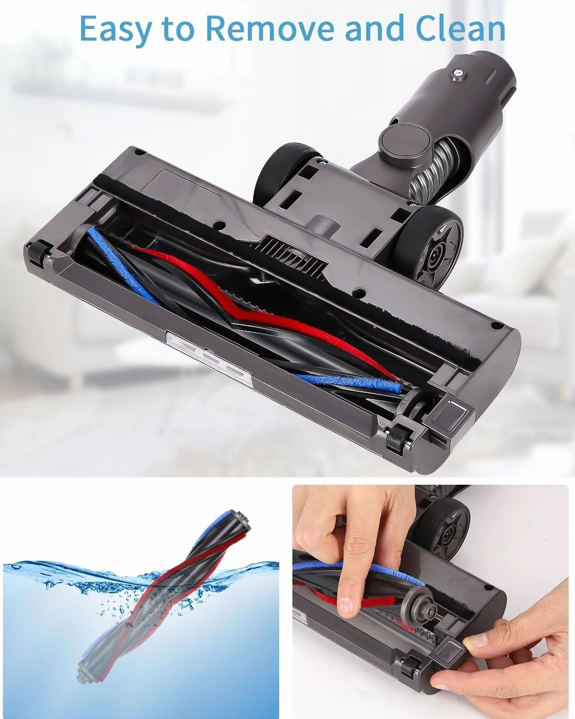 Szczotka SOBEAU Kompatybilna z Dyson V7 V8 V10 V11 V15 4-LED Dysza Podłogowa