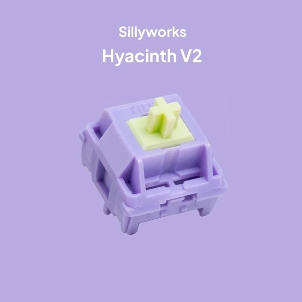 Sillyworks Hyacinth V2 Switch 5Pin Linear Pre-Lubed For Custom Mechanical Keyboard 110PCS