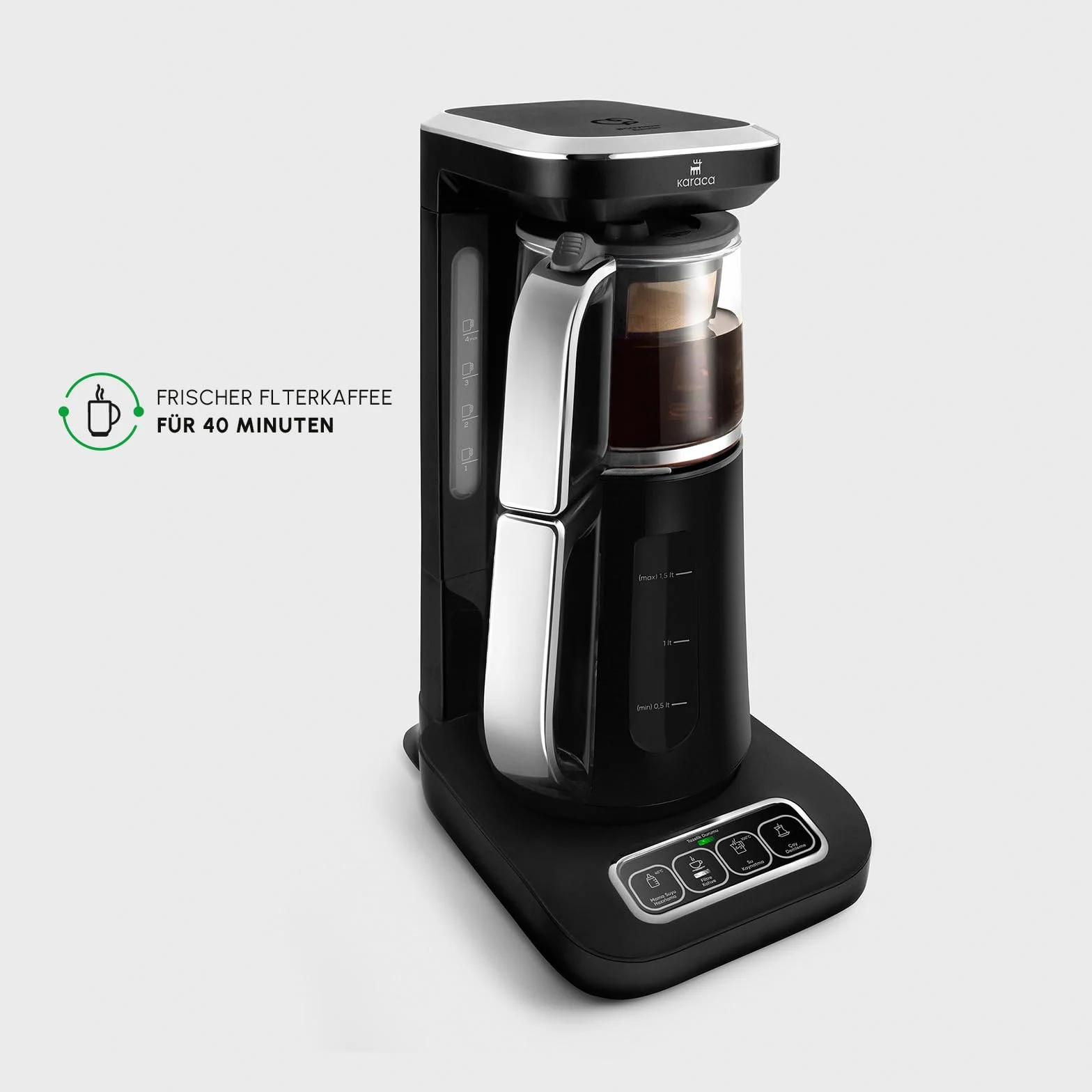 Karaca Caysever Robotea Pro 4 w 1 zaparzacz do herbaty i ekspres do kawy 2500 W chrom