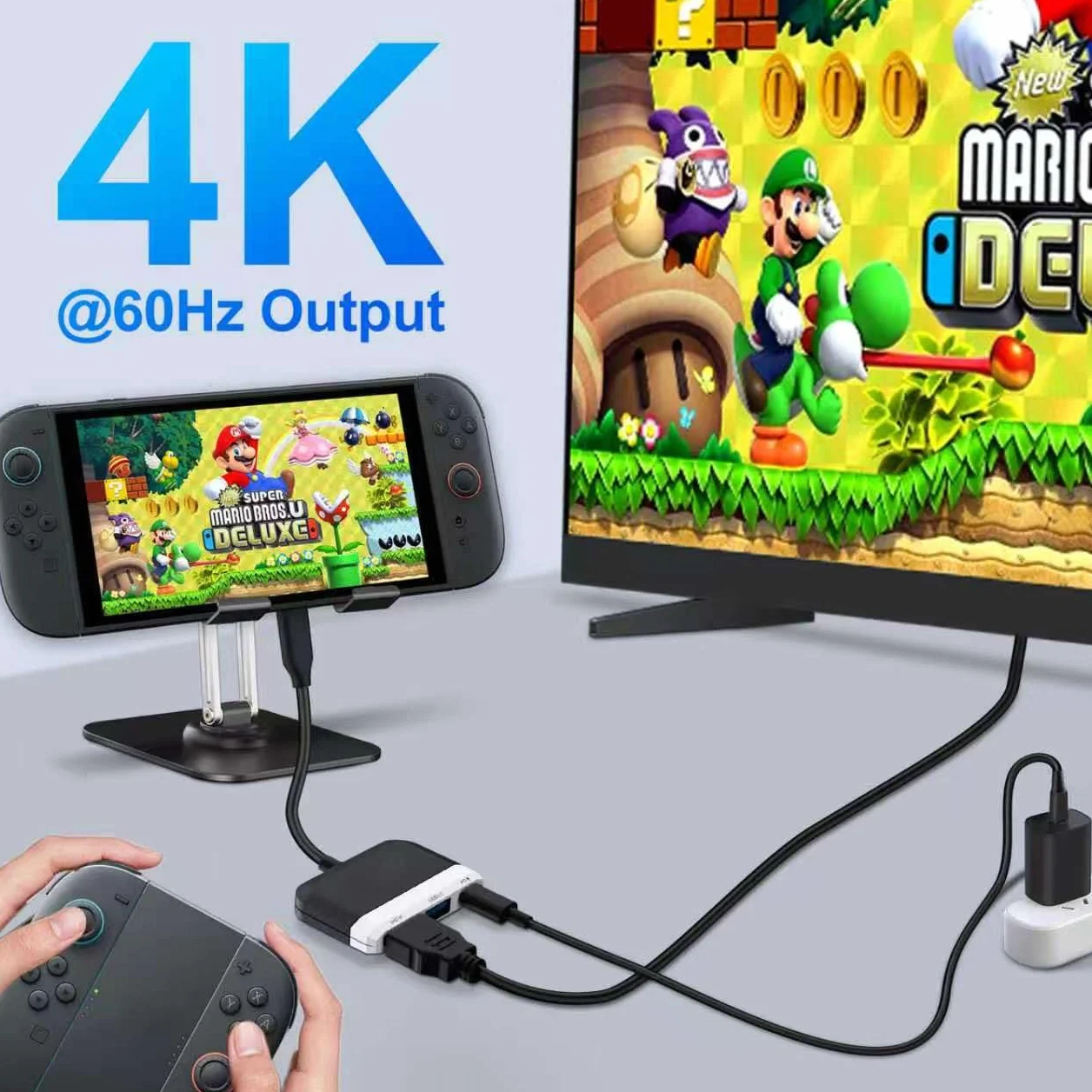 Stacja dokująca USB C typu c do Nintendo Switch 2 / Switch OLED Dock (czarna)