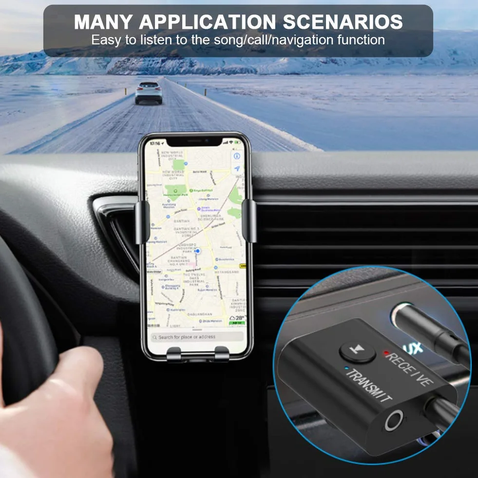 Nadajnik-odbiornik, YET TR6 ABS 2 w 1 Potężna Funkcja Nadajnik-odbiornik Bluetooth 5.0 Niezależny Obwód Adaptera Audio