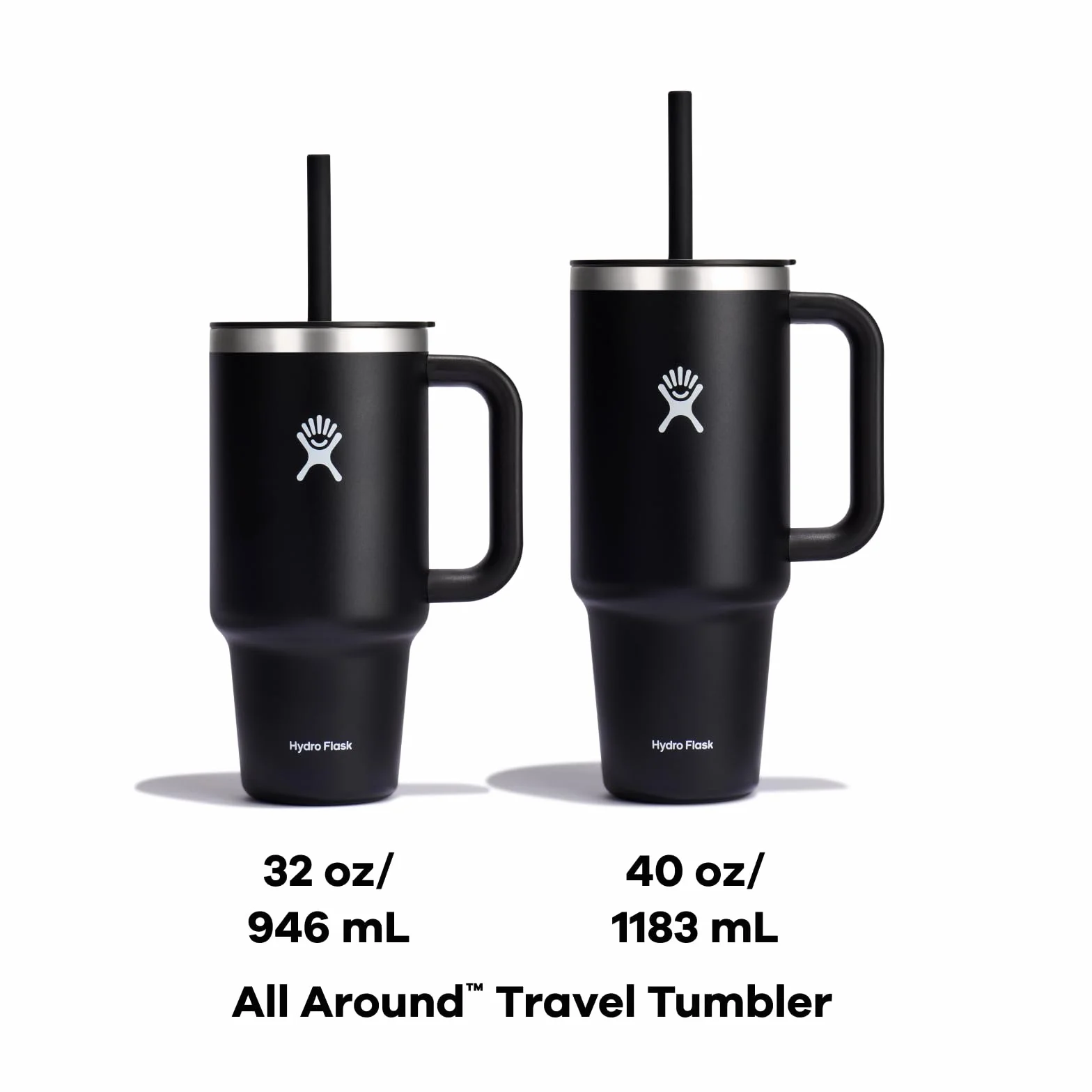 Hydro Flask Kubek podróżny o pojemności 1180 ml z zamykaną pokrywką ze słomki - stal nierdzewna - izolowana próżniowo podwójna ścianka - pokrywka odporna na zachlapanie - bez BPA - biały