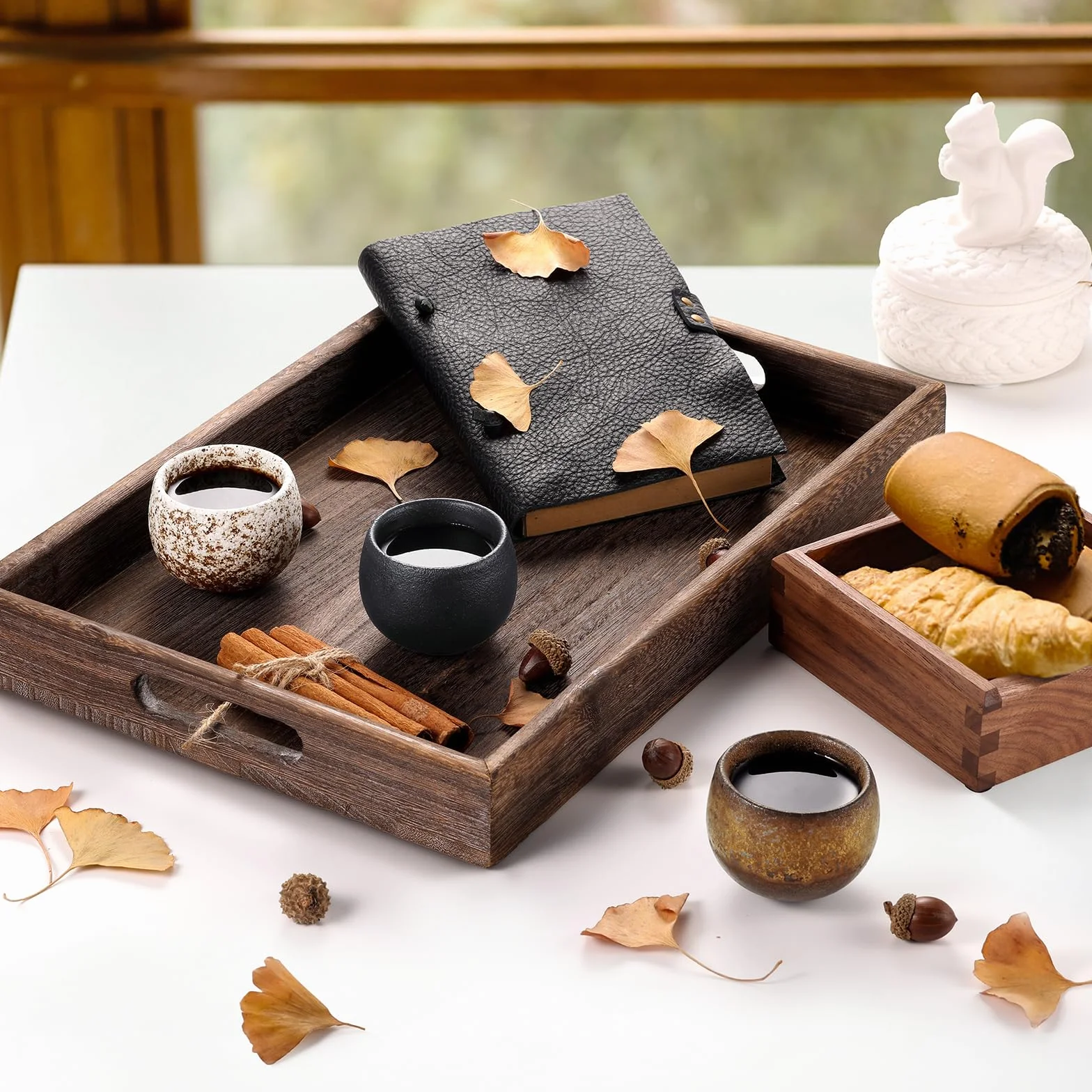 ecooe Filiżanki do espresso o grubych ściankach z kamionki, zestaw 5 sztuk, 50 ml, ręcznie wykonane porcelanowe filiżanki do kawy, ceramiczne filiżanki do herbaty, prezenty dla kobiet, mężczyzn