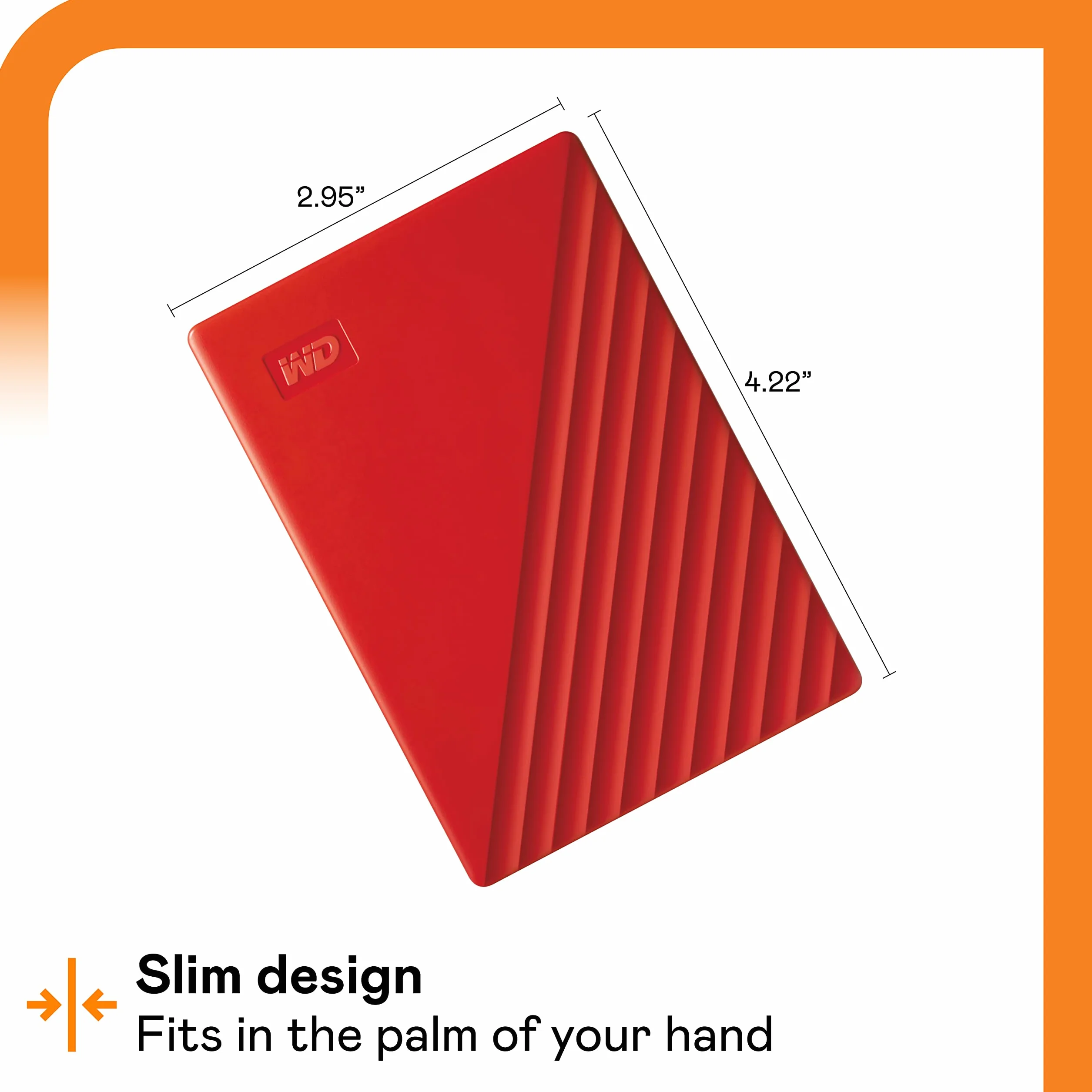 WD 4 TB My Passport Portable HDD USB 3.0 with software for device management, backup and password protection - Red - Works with PC, Xbox and PS4