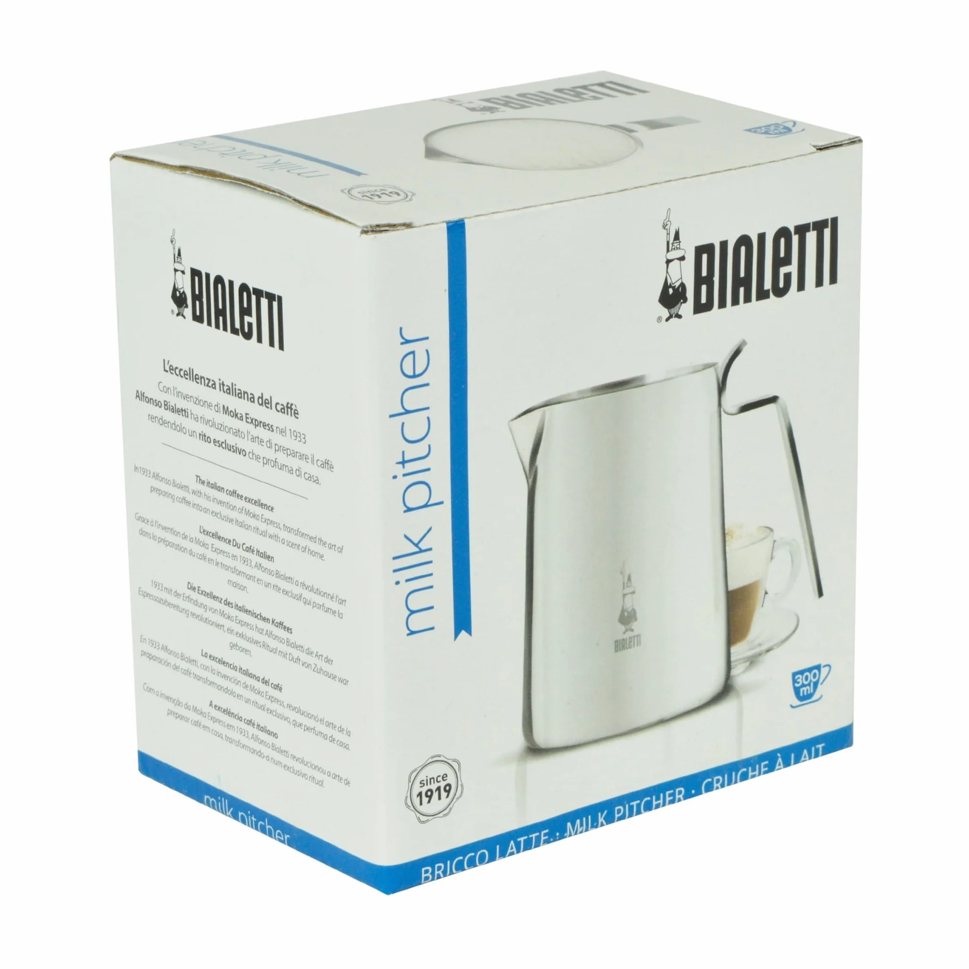 Bialetti 1806 dzbanek na mleko ze stali nierdzewnej, srebrny