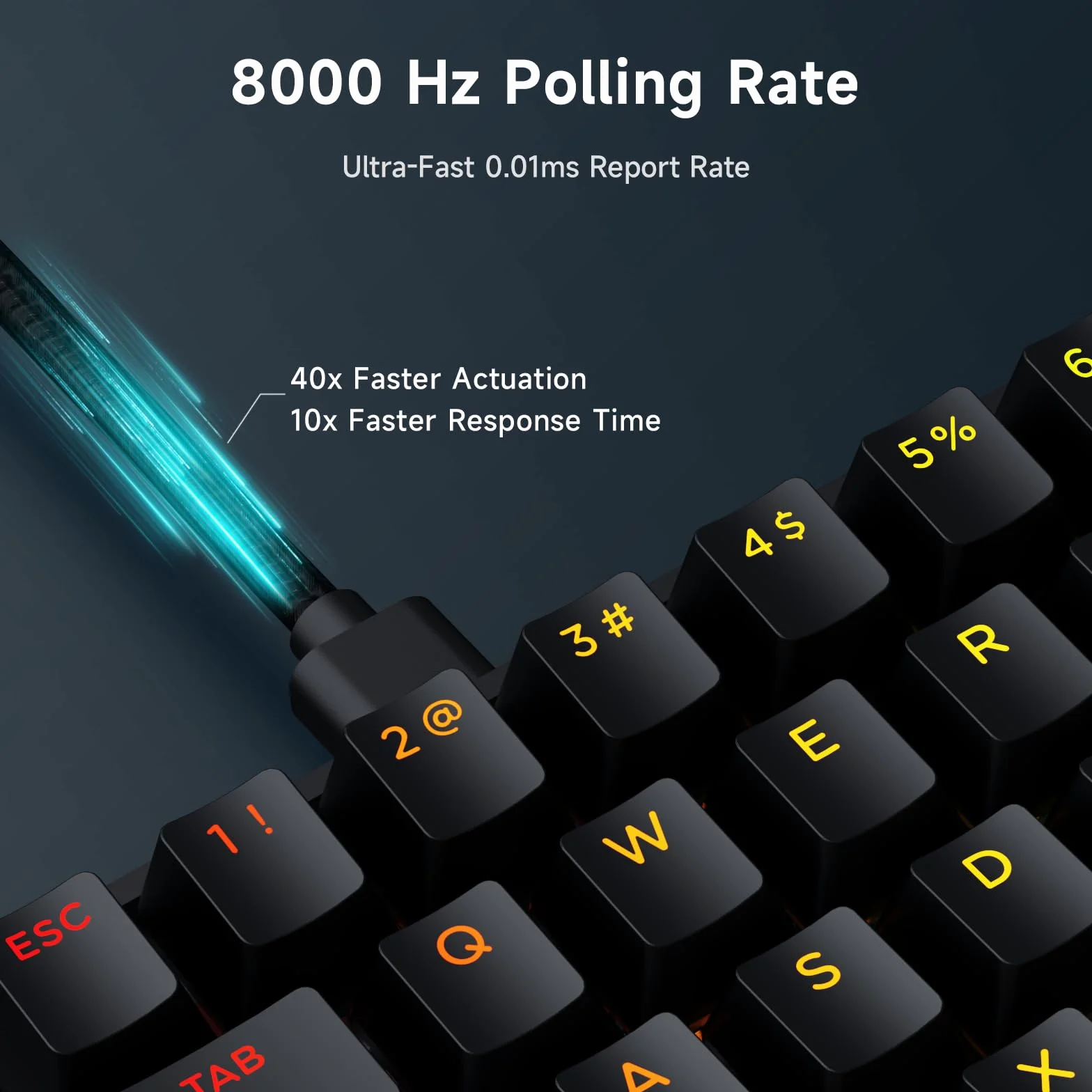 MCHOSE Ace60 Pro HE klawiatura gamingowa 60% 8000 Hz Rapid Trigger RGB przełącznik magnetyczny 0,01 mm