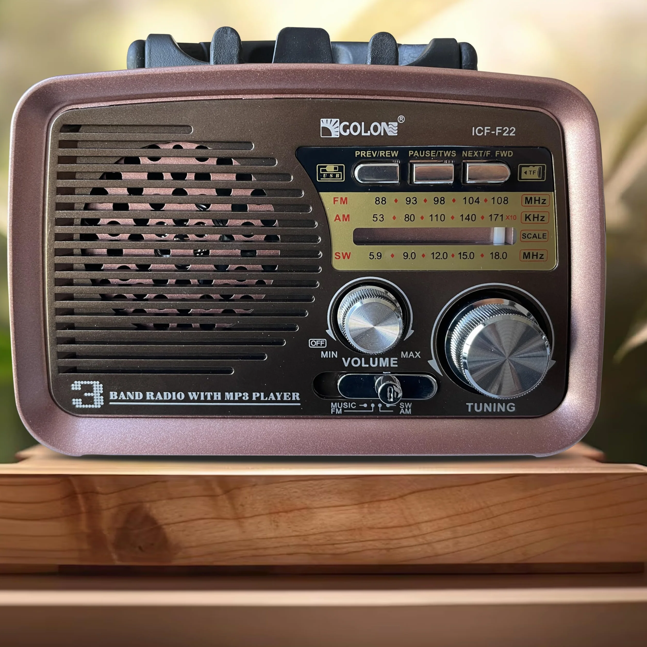 Retoo Radio Bluetooth FM retro nostalgiczne radio walizkowe o wyglądzie drewna, w stylu vintage, kompaktowe urządzenie obsługuje karty SD USB, proste radio kuchenne do biura, domu, seniorów