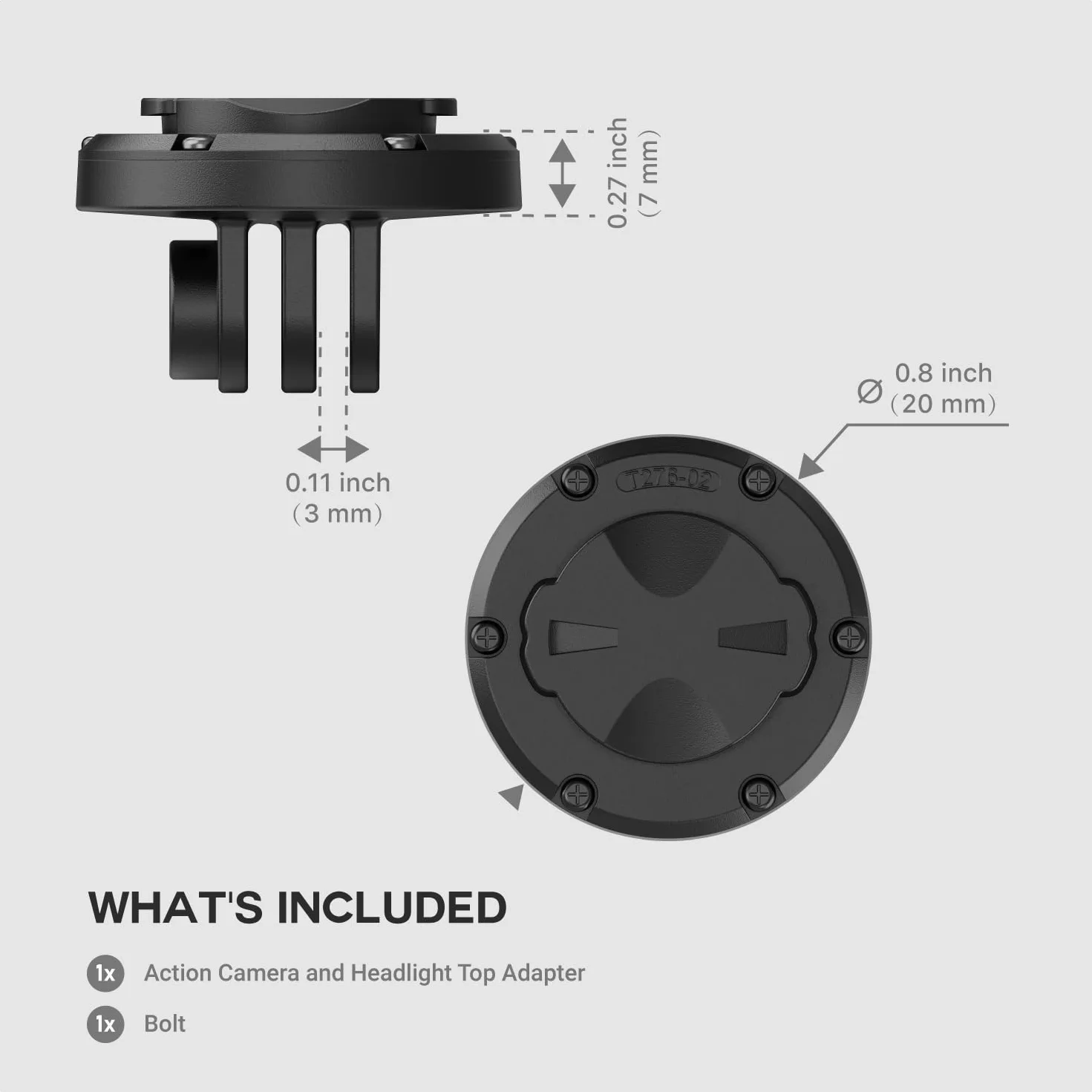 TUSITA Kamery Sportowej i Reflektora Górnego Uchwyt Adapter Kompatybilny z Garmin Uchwyt Rowerowym