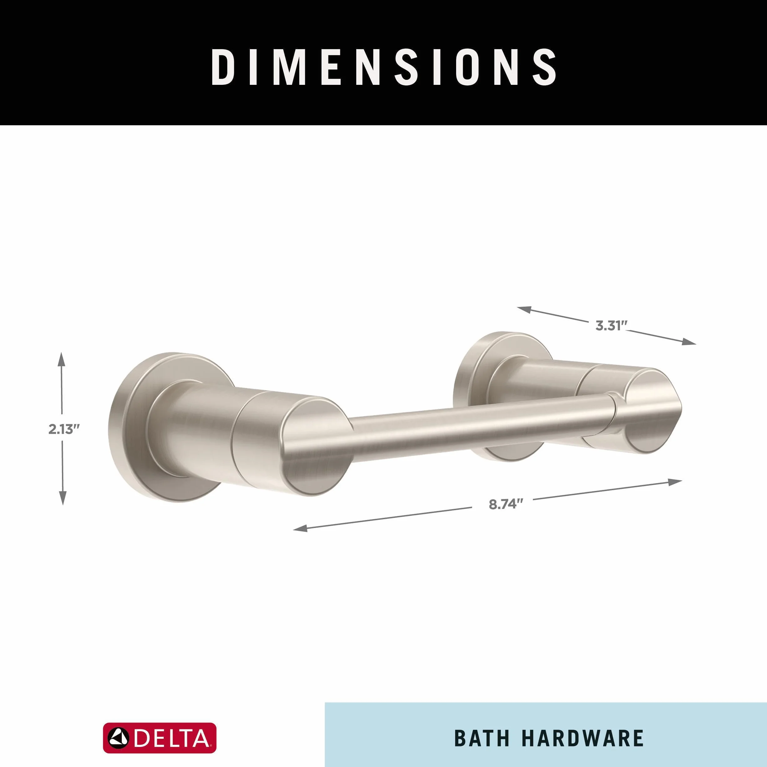 Delta NIC50-DN Nicoli Toilet Paper Holder, SpotShield Brushed Nickel