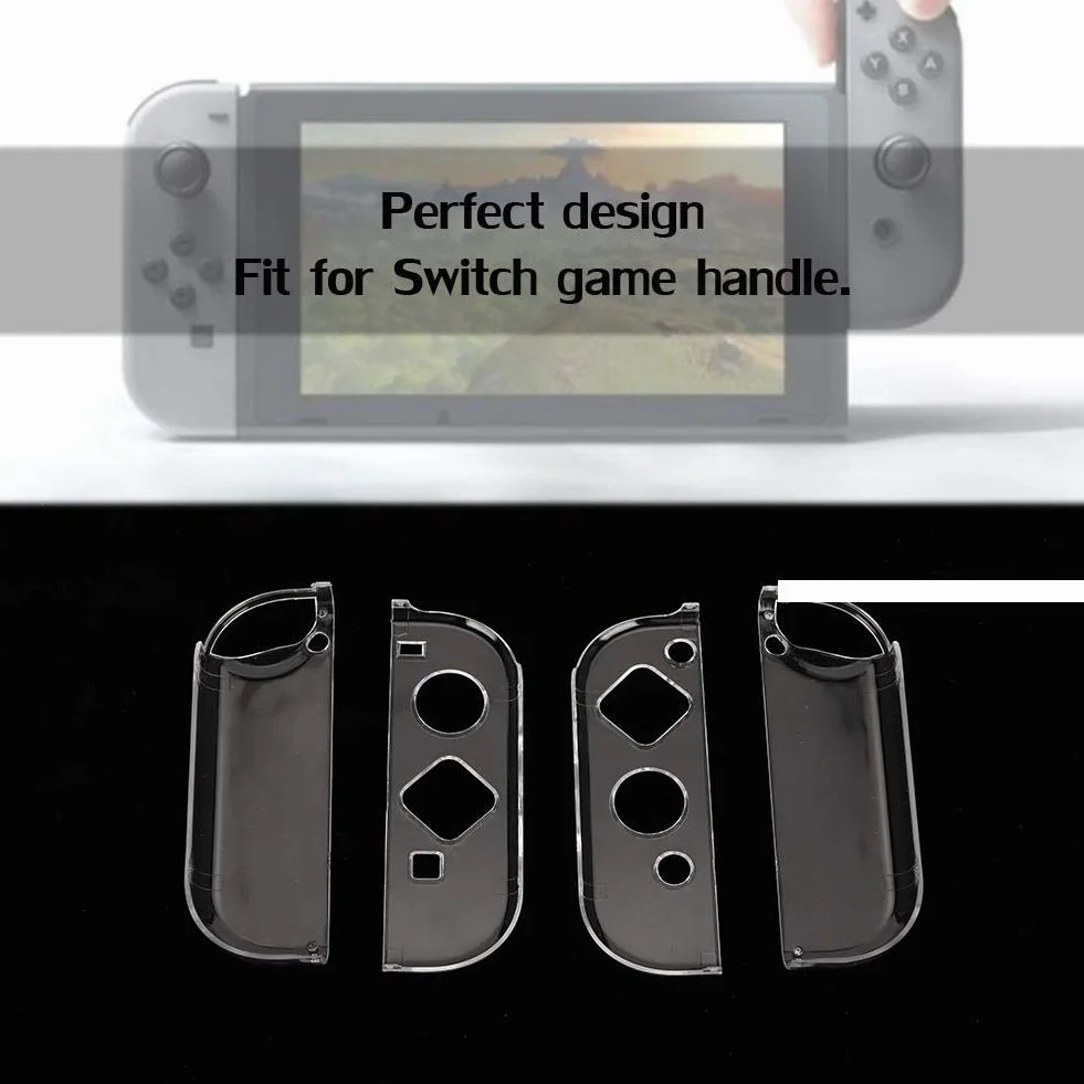 Przezroczyste etui ochronne do kontrolera gier, zamiennik etui na kontroler kieszonkowy DIY do przełącznika, ochrona przed kurzem/zadrapaniami do Gamepad