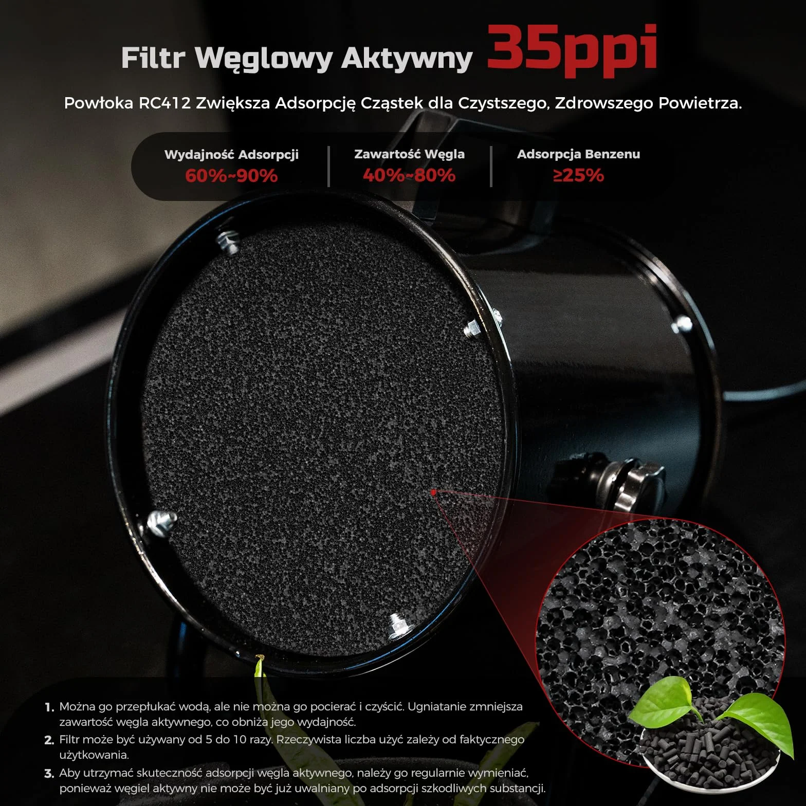 Przenośny Okap Kuchenny 40W 600m³/h Wentylator Wyciągowy ze Stopu Aluminium z 10 Filtrami Węglem Aktywnym 120° Regulowany