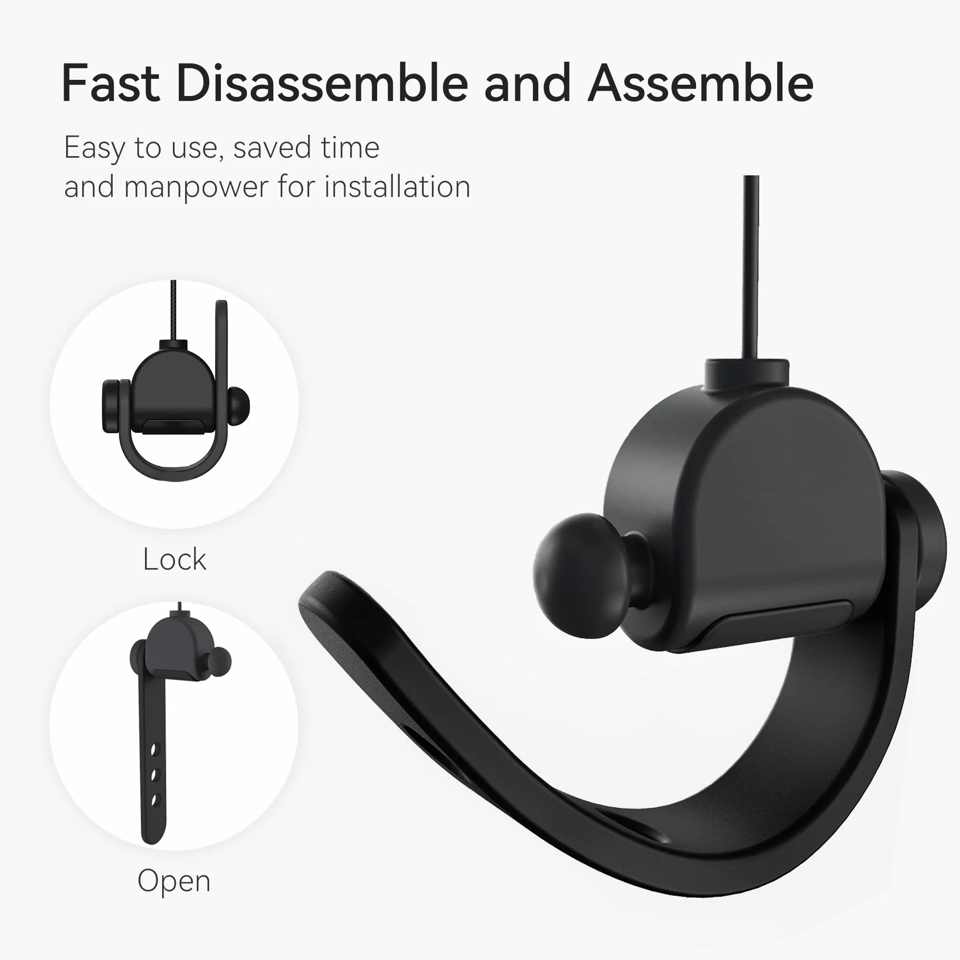KIWI design Zarządzanie kablami VR kompatybilne z kablem łączącym Quest 2, systemem VR Pulley dla Quest/Rift S/Valve Index/HTC Vive/Vive Pro/HP Reverb G2/PSVR Akcesoria VR (czarny, 6 szt.)