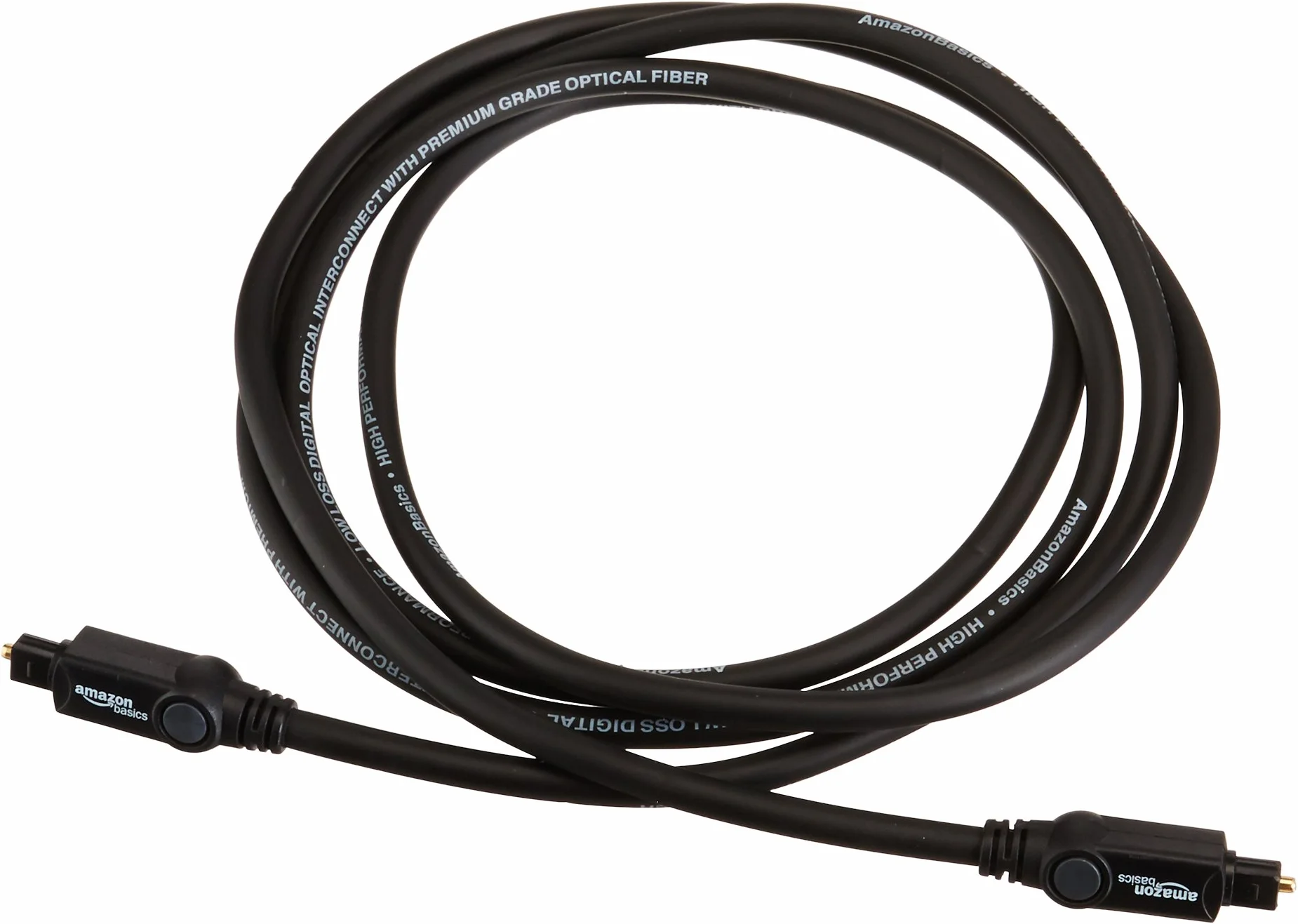 Amazon Basics Toslink optyczny cyfrowy kabel audio, 1,8 m, czarny, telewizor
