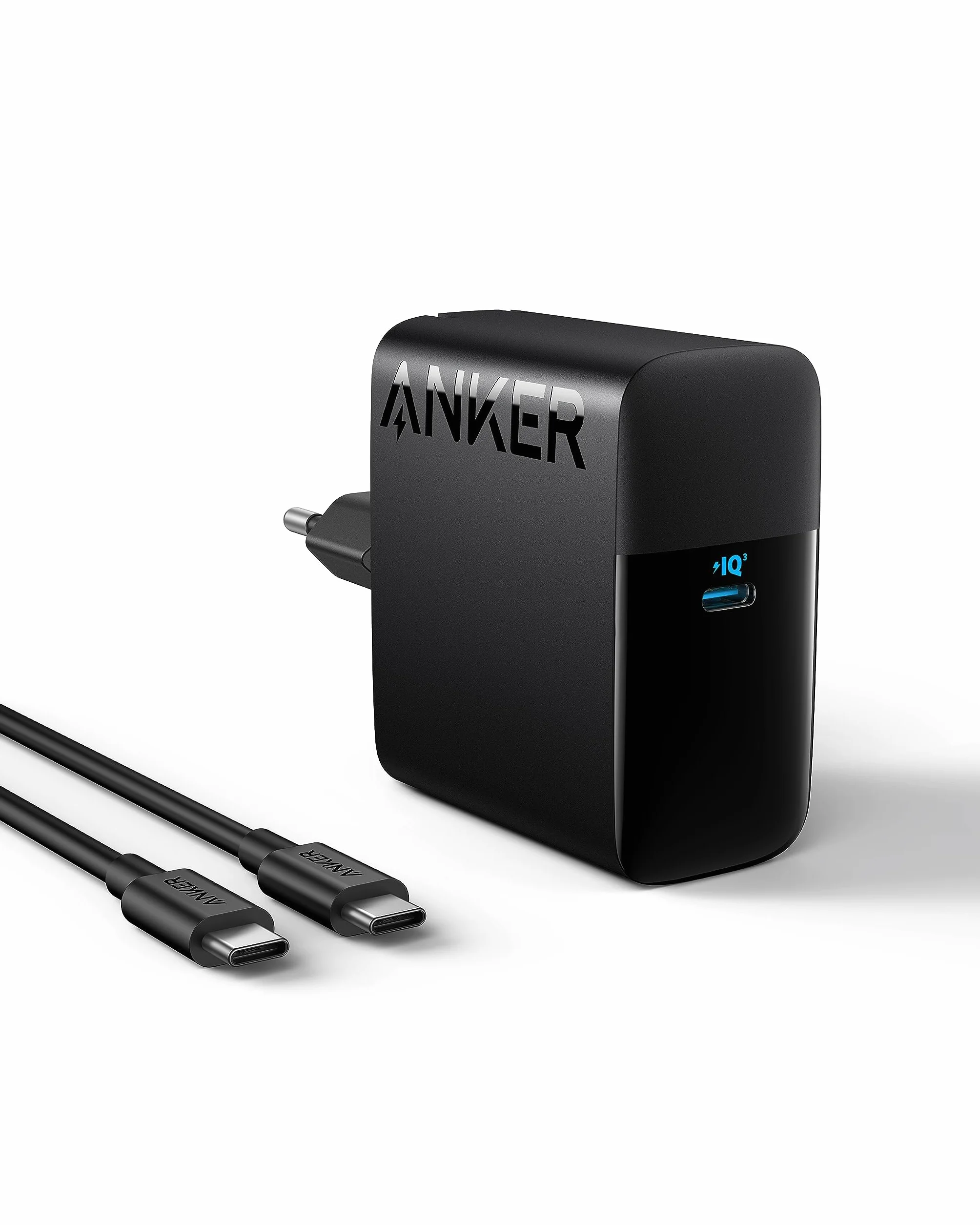 Anker Ładowarka USB-C 100 W, ładowarka do MacBooka Pro, kompaktowa szybka ładowarka Anker PIQ 3.0 do MacBooka, iPada Pro, iPhone'a 16/15, USB-C (kabel w zestawie)