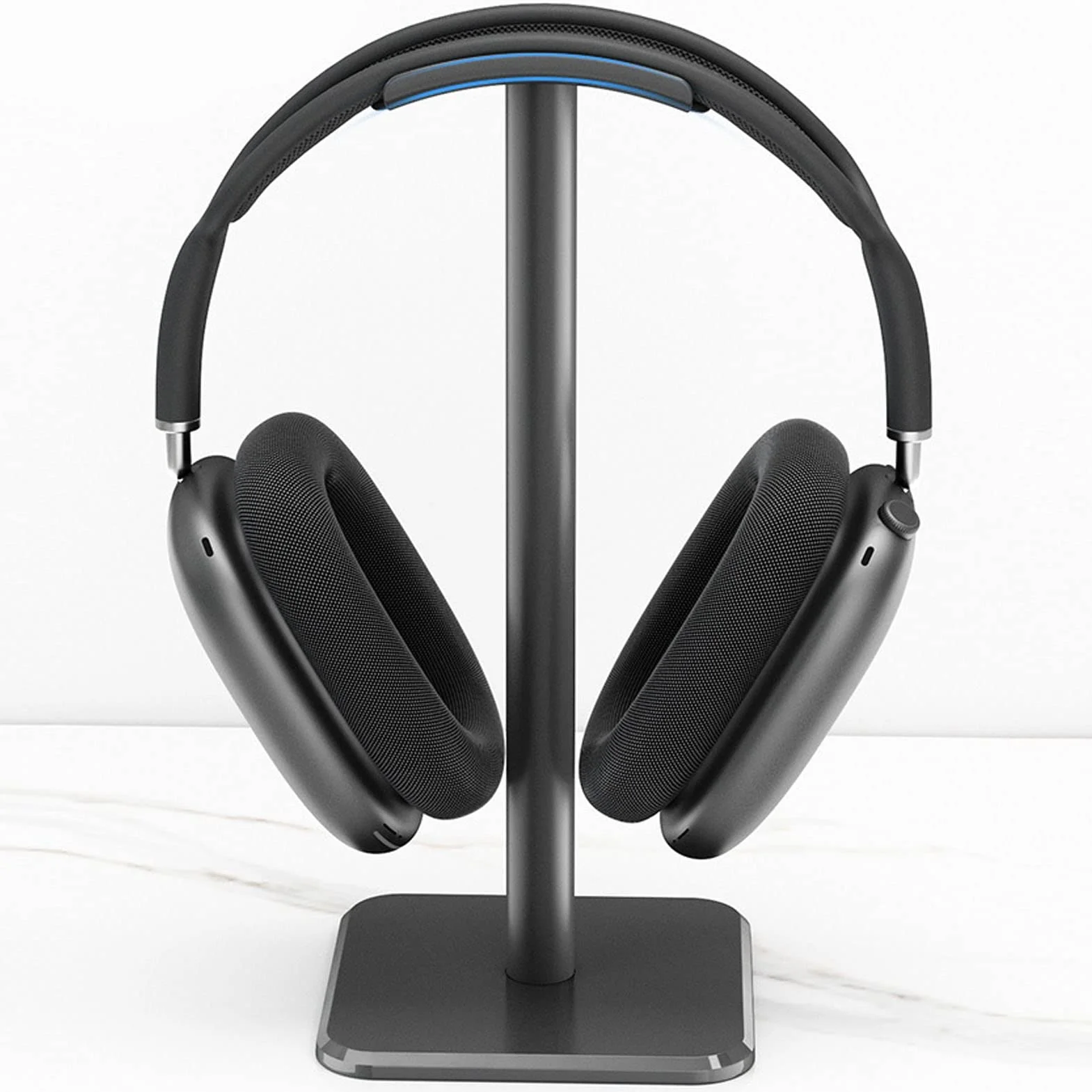 Stojak na Słuchawki Aluminiowy na Biurko, Uchwyt z Solidną Podstawą TPU do AirPods Max, HyperX, Łatwy w Instalacji (Czarny)
