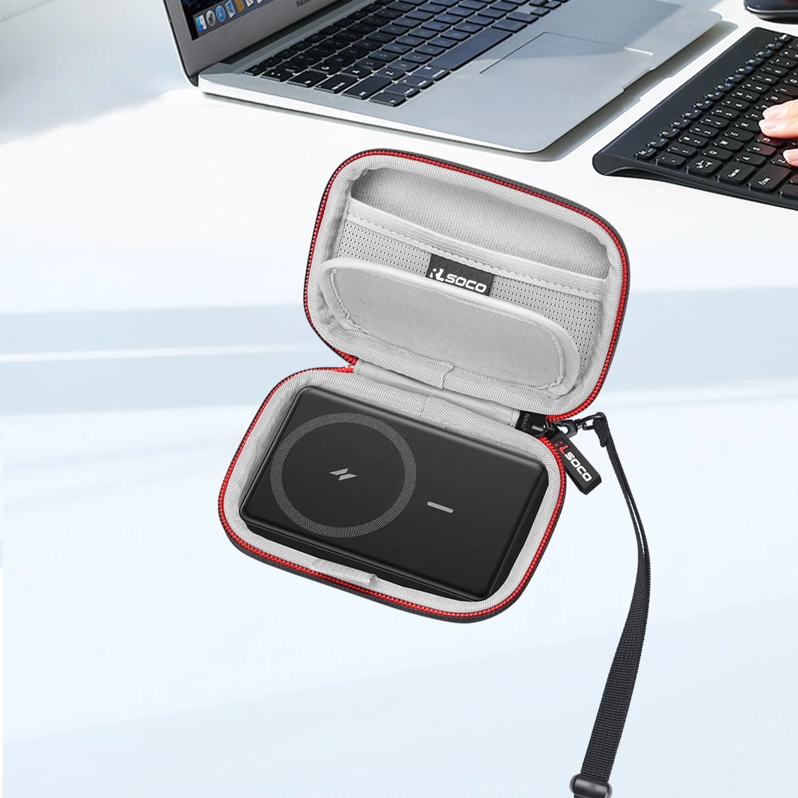 RLSOCO Futerał do Anker MagGo Power Bank, ultracienki akumulator magnetyczny 10 000 mAh/MagGo Power Bank Qi2 z certyfikatem 15 W MagSafe 10 000 mAh akumulator