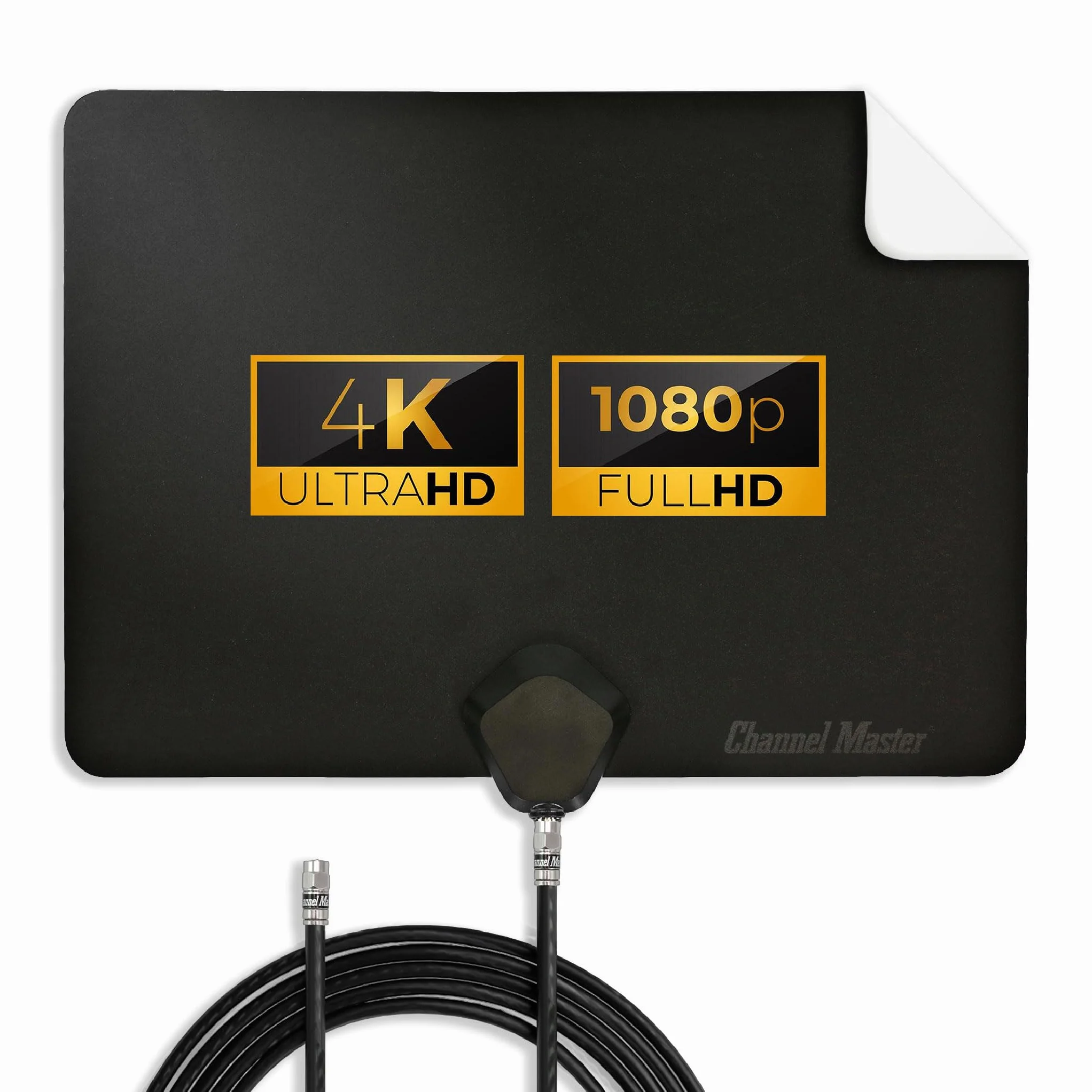Channel Master FLATenna - Indoor Digital HDTV Antenna, 12' Coaxial Cable, Superior Reception Range & Signal Reliability, Supports 4K Smart TVs, OTA Broadcast & NextGen TV, Easy Install