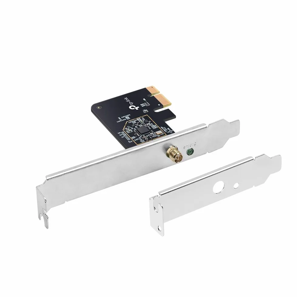 TP-Link Archer T2E PCIe Adapter Wi-Fi | AC600 Dual-Band | 433 Mbps na 5 GHz | 200 Mbps na 2,4 GHz | MU-MIMO | WPA3 | Kompatybilny z Windows 10