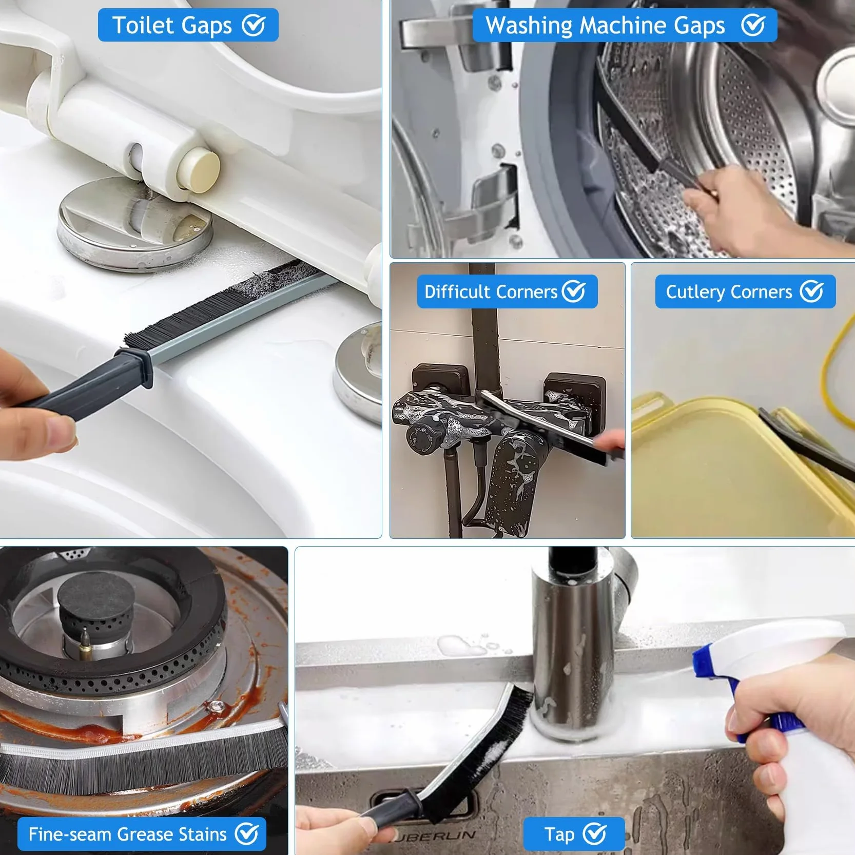Mop automatyczny samozaciskowy przenośny do czyszczenia, 3 bawełniane głowice + uchwyt