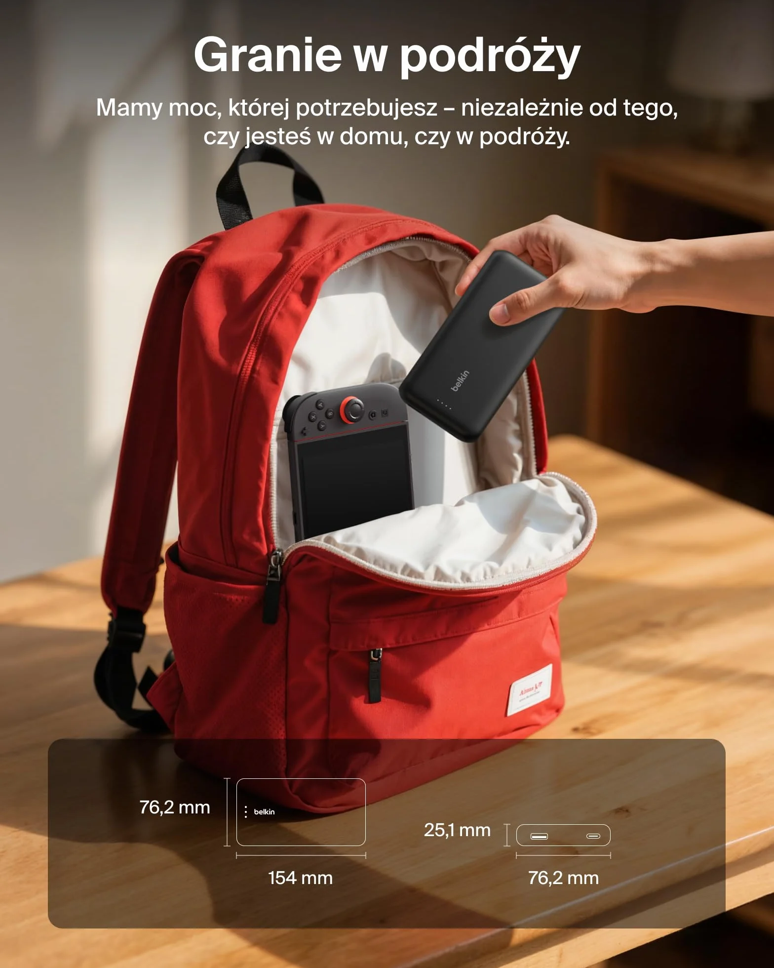 Belkin powerbank 30 W 20 000 mAh USB-C PD szybkie ładowanie czarny