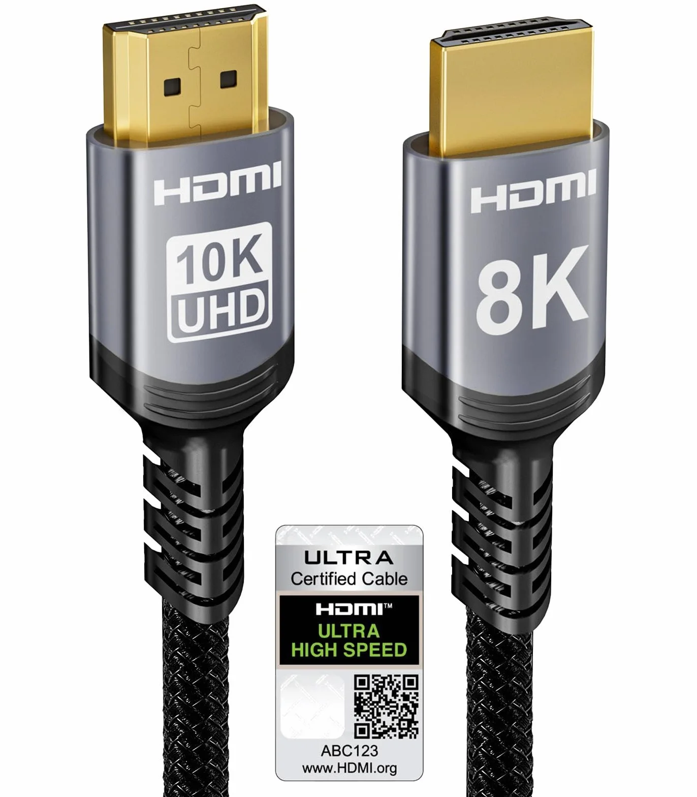 Sniokco 10K 8K 4K Kabel HDMI 2.1 48Gbps 2M Certyfikowany Ultra Wysokiej Prędkości Kabel HDMI® 0.01ms 4K 240Hz 165Hz 120Hz 8K 60Hz eARC Netflix HDCP 2.3 2.2 HDR10+ TV Monitor Projektor Roku X-box