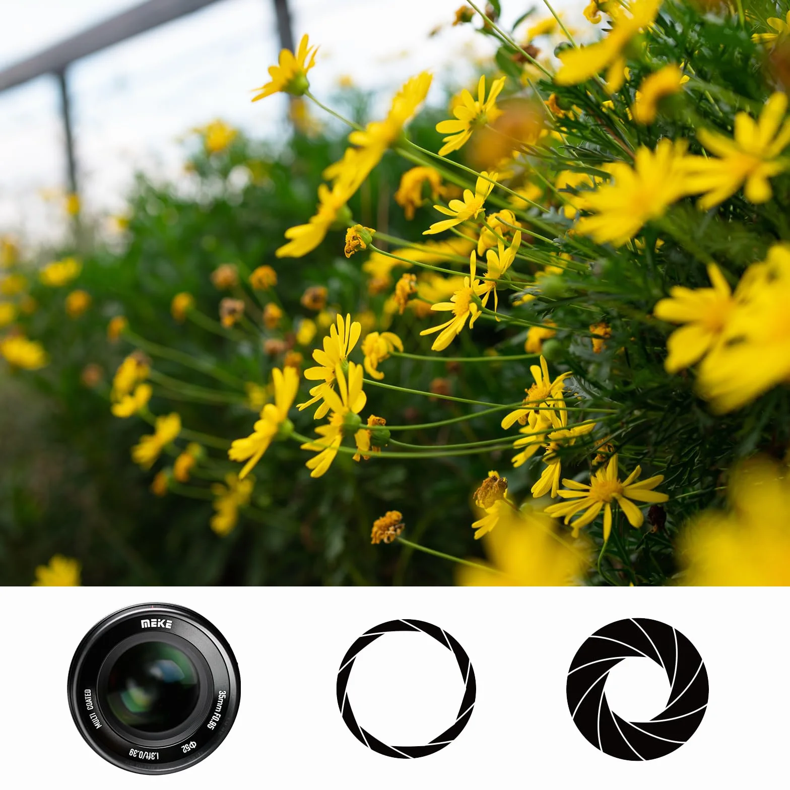 Meike 35 mm f0,95 Duża przysłona Ręczne ustawianie ostrości Prime Obiektyw stały APS-C Kompatybilny z bezlusterkowymi aparatami Sony E-Mount NEX 3 3N NEX 5R NEX 6 7 A6600 A6400 A5000 A5100 A6100 A6300