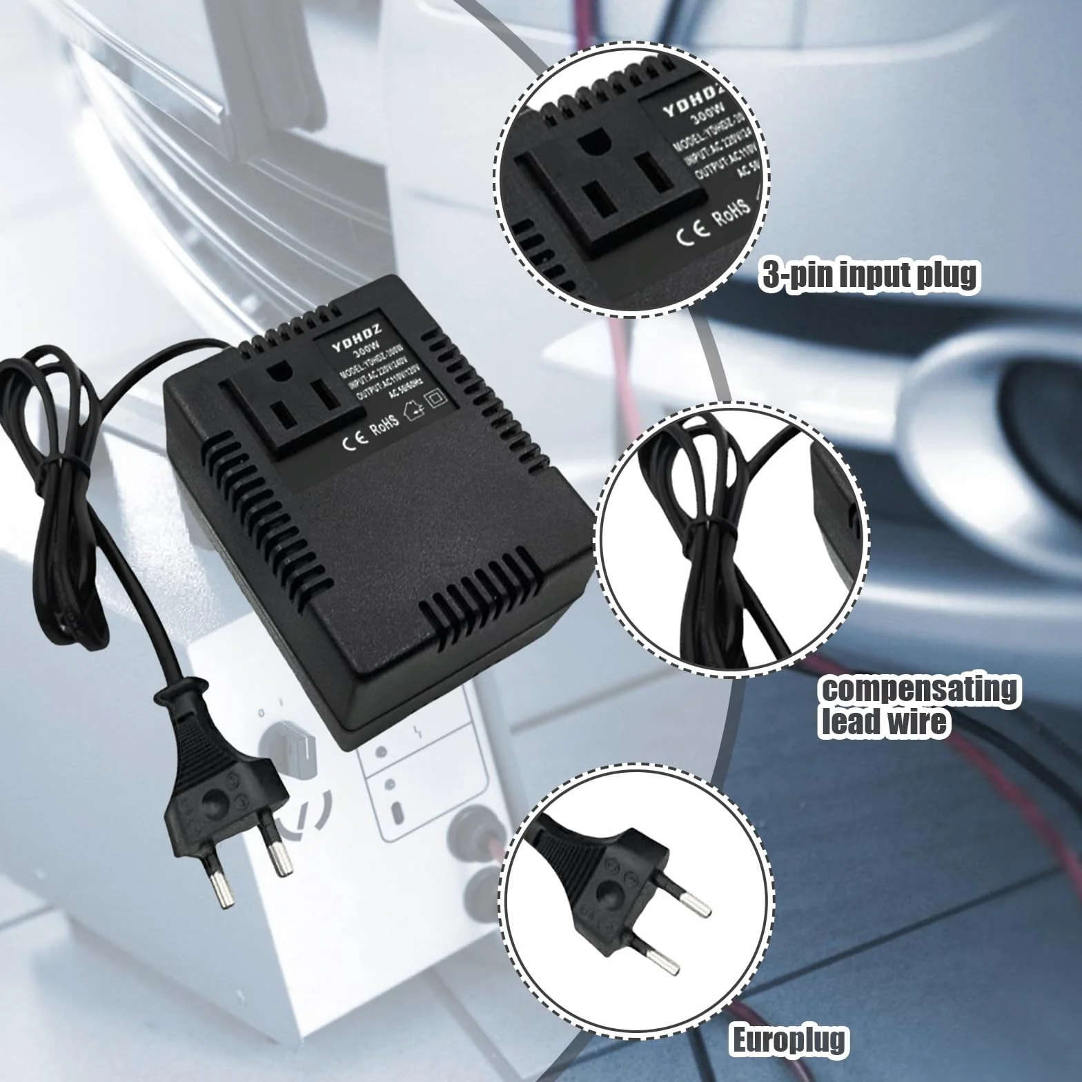 Przetwornica napięcia transformator 220 V na 110 V, 300 W krok w dół konwerter prądu adapter sieciowy adapter podróżny adapter prądu przetwornica napięcia wtyczka EU