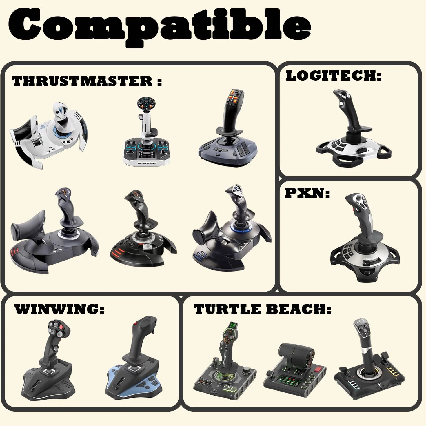 Uchwyt biurkowy do Thrustmaster T-Flight Hotas X, Logitech G Extreme 3D, Turtle Beach VelocityOne Flightstick