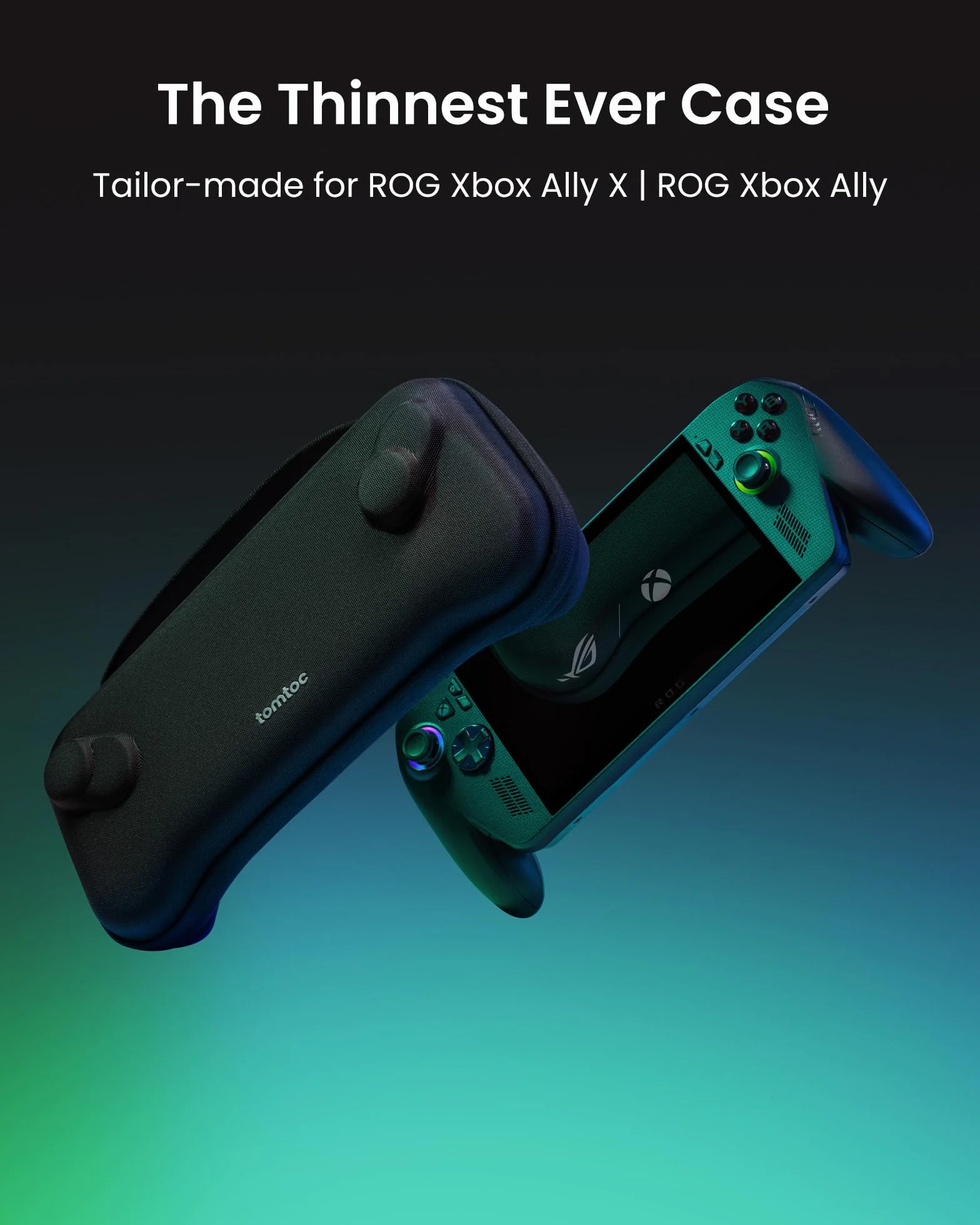 tomtoc Etui kompatybilne z ASUS ROG Xbox Ally / Xbox Ally X 2025 , smukłe etui, ochronne, twarda przenośna torba podróżna na konsolę, lekkie podróżne