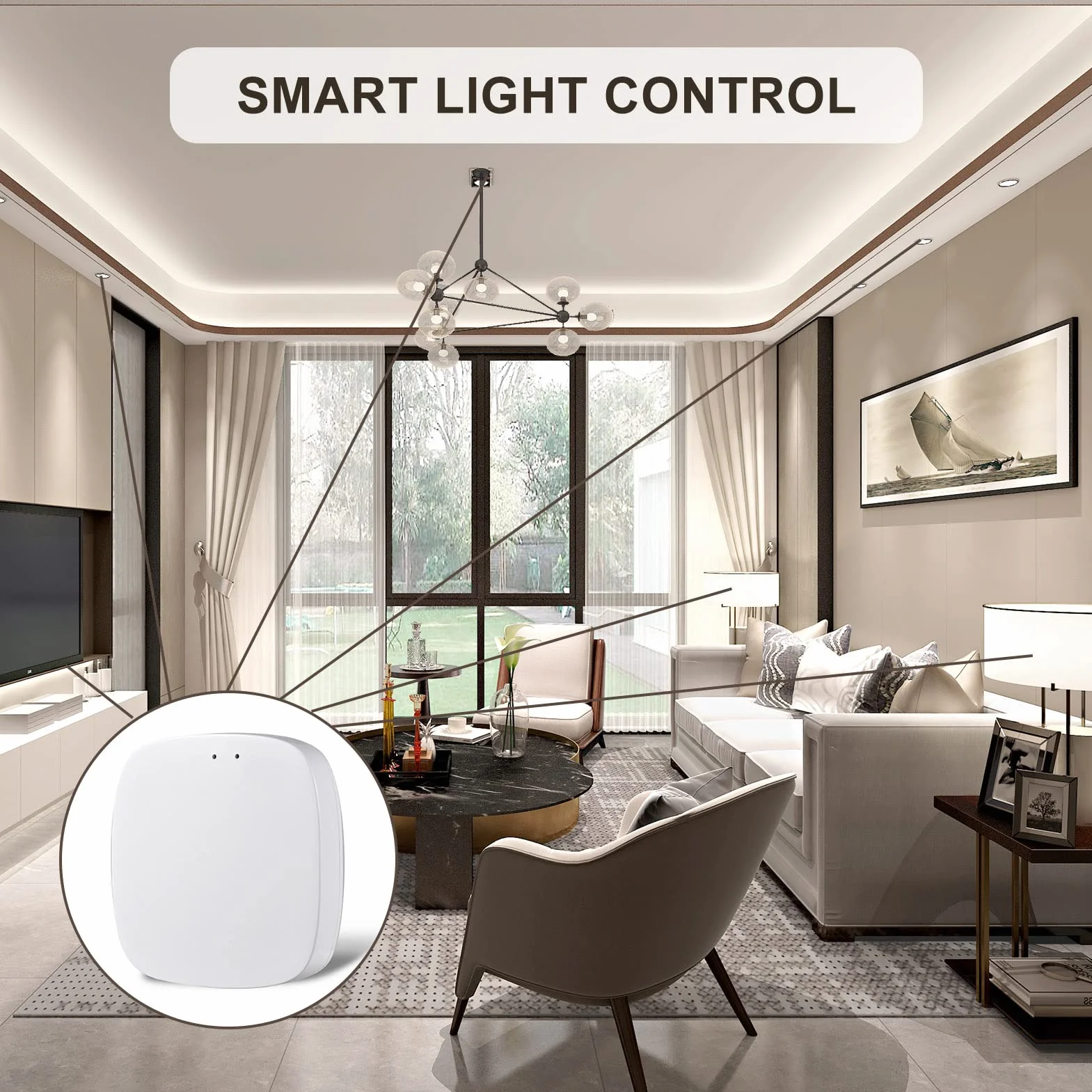 COMETX Zigbee 3.0 Gateway Hub bezprzewodowy inteligentny domowy mostek obsługa aplikacji SmartLife Tuya pilot zdalnego sterowania protokół WiFi działa z domem