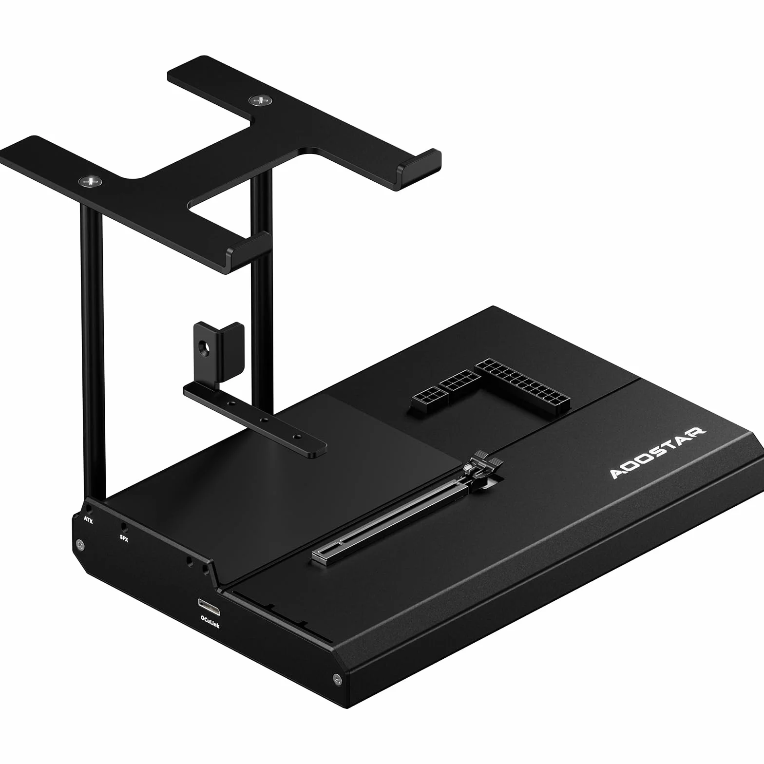 AOOSTAR EG01 eGPU Stacja dokująca z OCuLink, Stacja dokująca do zewnętrznych karta graficznych GPU, PCIex16(PCIe4.0x4), 150W DC, obsługuje zasilacze ATX/SFX, do mini pc/laptopów/kart graficznych