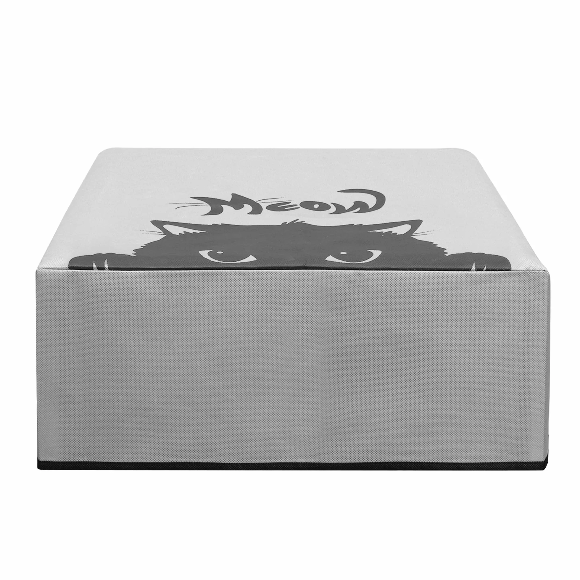 kwmobile Osłona przeciwpyłowa kompatybilna z Brother HL-L2310D / L2350DW / L2370DN / L2375DW - etui do drukarki - szary/czarny - Meow Cat