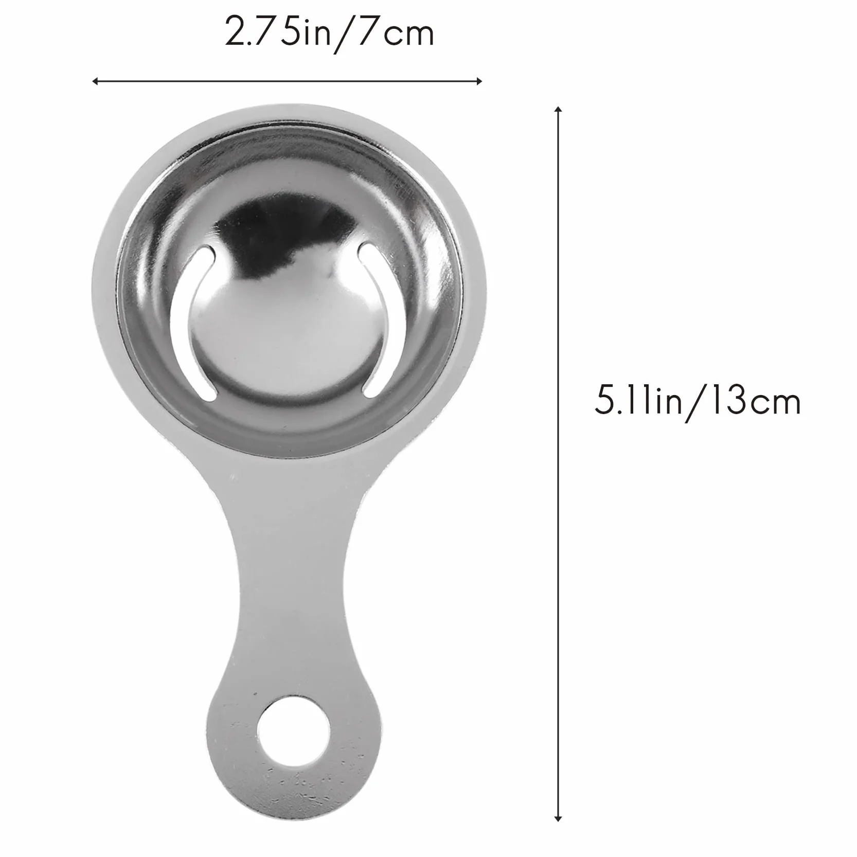 Separator żółtka w separatorze stali nierdzewnej Białe urządzenie do do jajek Mini przybory kuchenne (13 x 7 x 2,8 cm)