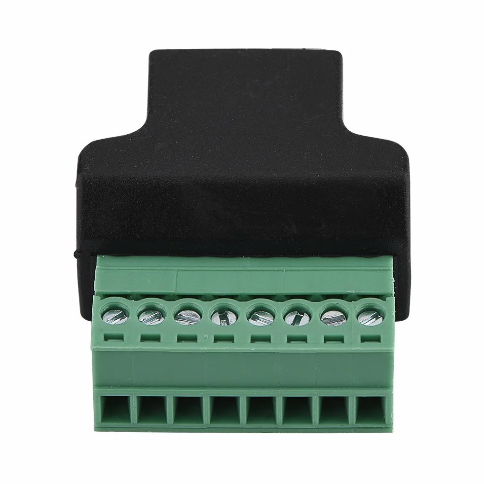 Złącze Ethernet DVR RJ45, ASHATA RJ45 złącze żeńskie do 8-pinowego złącza zacisku śrubowego