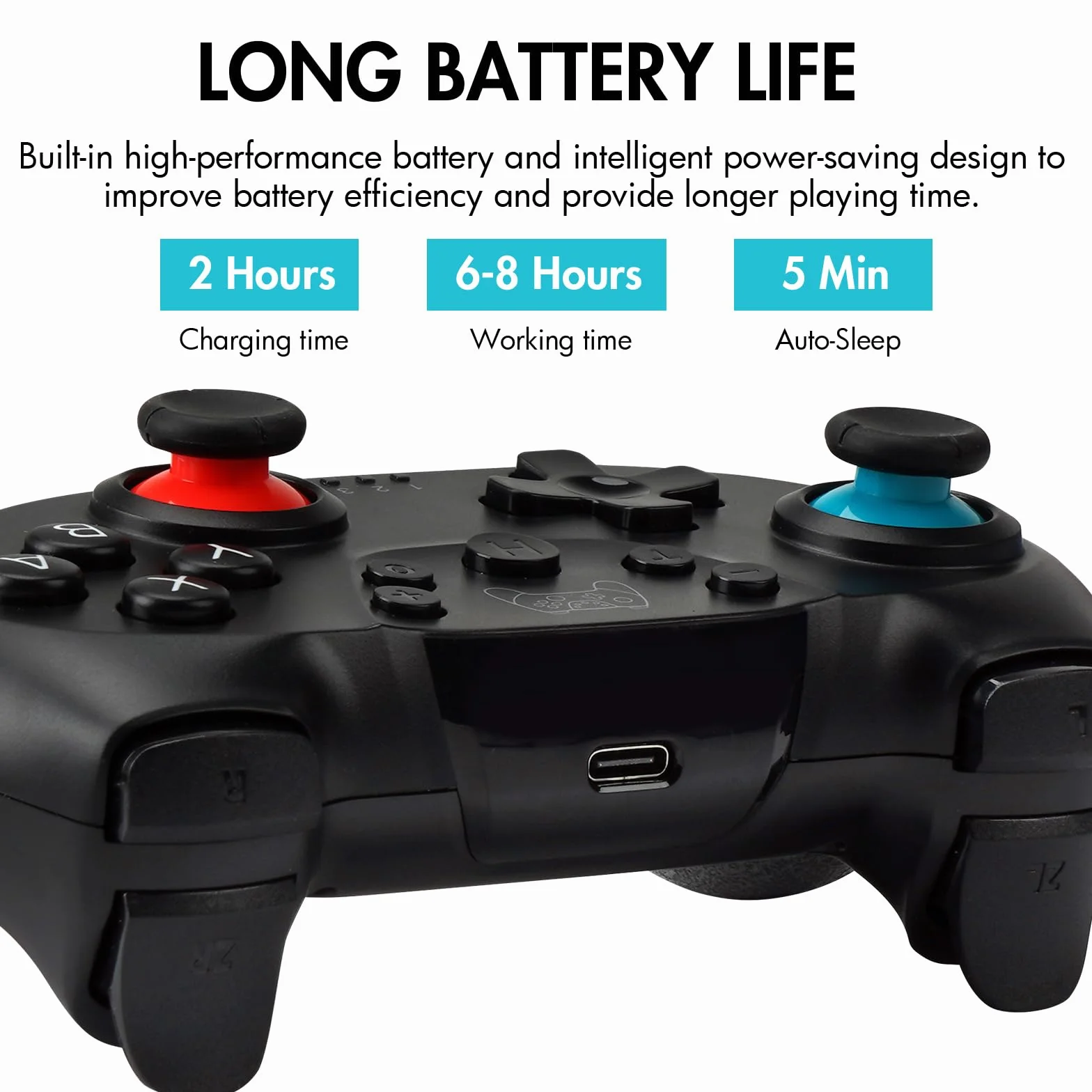 [2024 New Version] Controller For Switch – Wireless Pro Controller for Switch Lite – Turbo & Dual Vibration