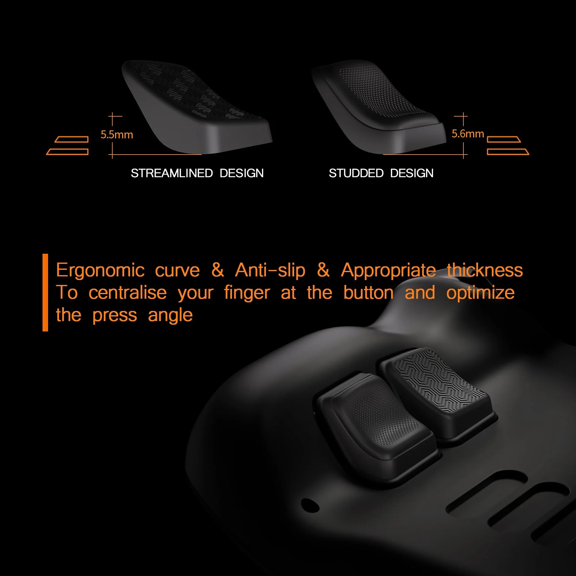 PlayVital Akcesoria do Steam Deck OLED,Ochrona Przycisków Tylnych, Osłona Przycisków do Steam Deck LCD – Czarny