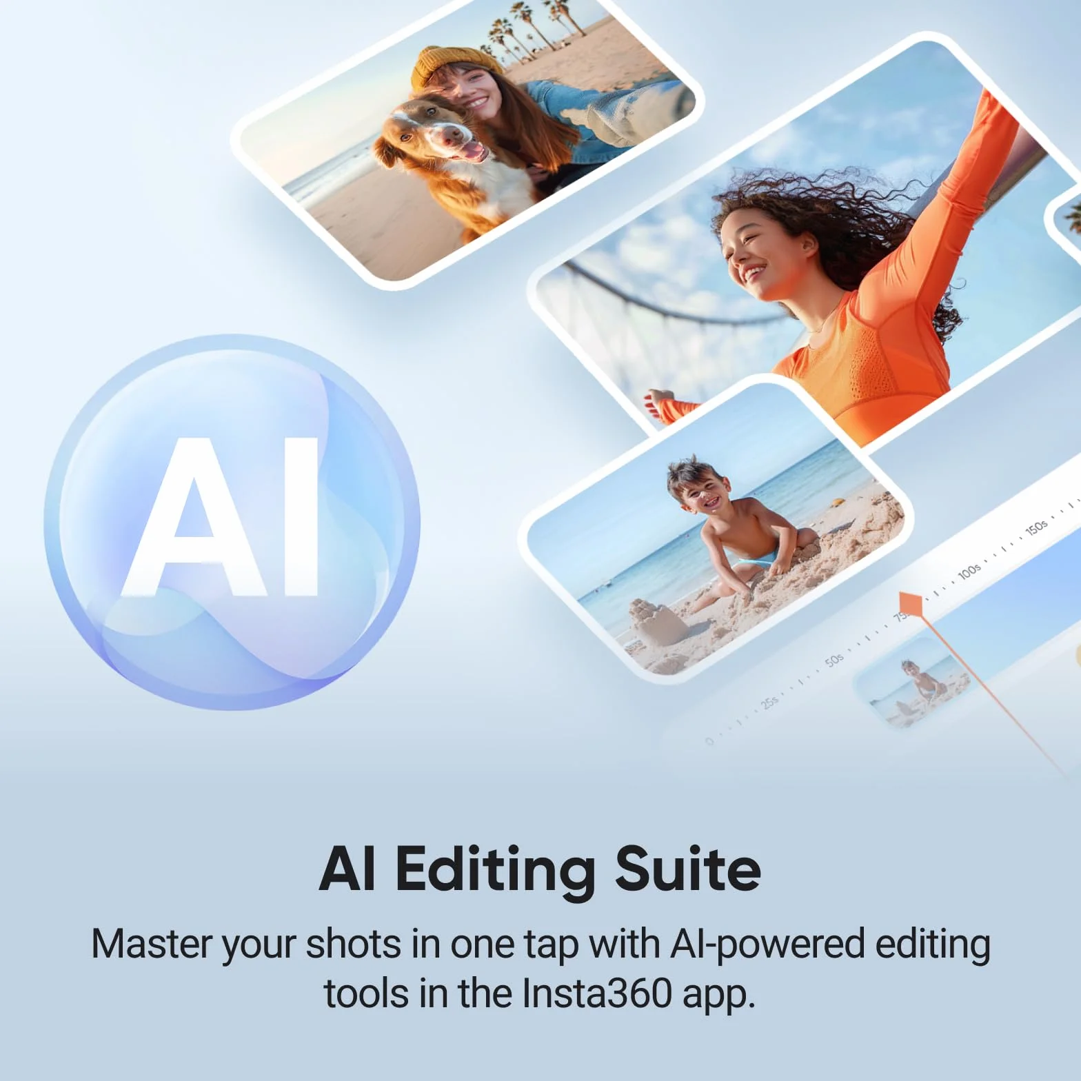 Insta360 Flow 2 Pro AI Tracker-Bundle biały – pierwszy gimbal do smartfona z AI z Apple DockKit, inteligentne śledzenie panoramowania o 360°, swobodne nachylenie, zintegrowany statyw/kijek do selfie
