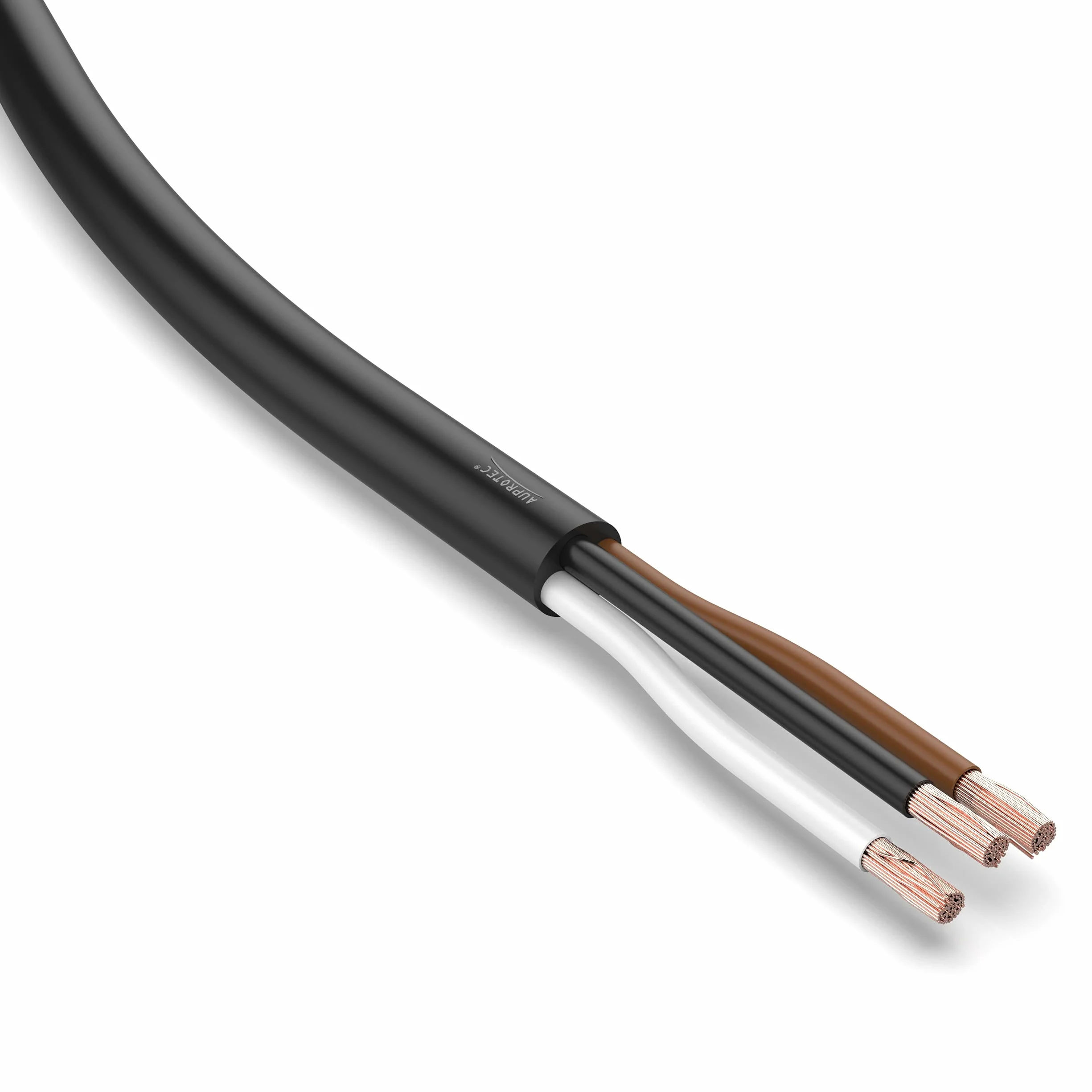 Auprotec 20 m okrągły kabel 3-żyłowy kabel elektryczny do przyczepy, 3 x 1,5 mm²