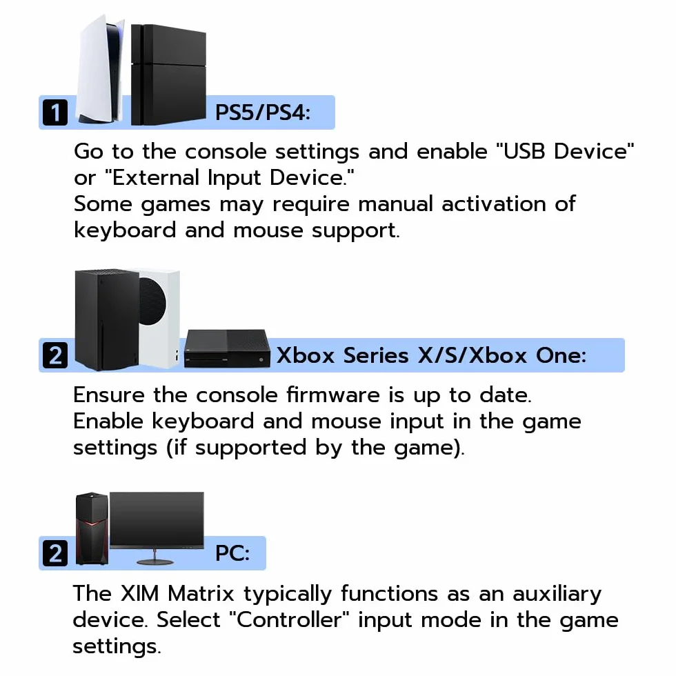 XIM Matrix Multi-Input Adapter Converter for Xbox Series X/S, PS5, Xbox One, PS4, PC