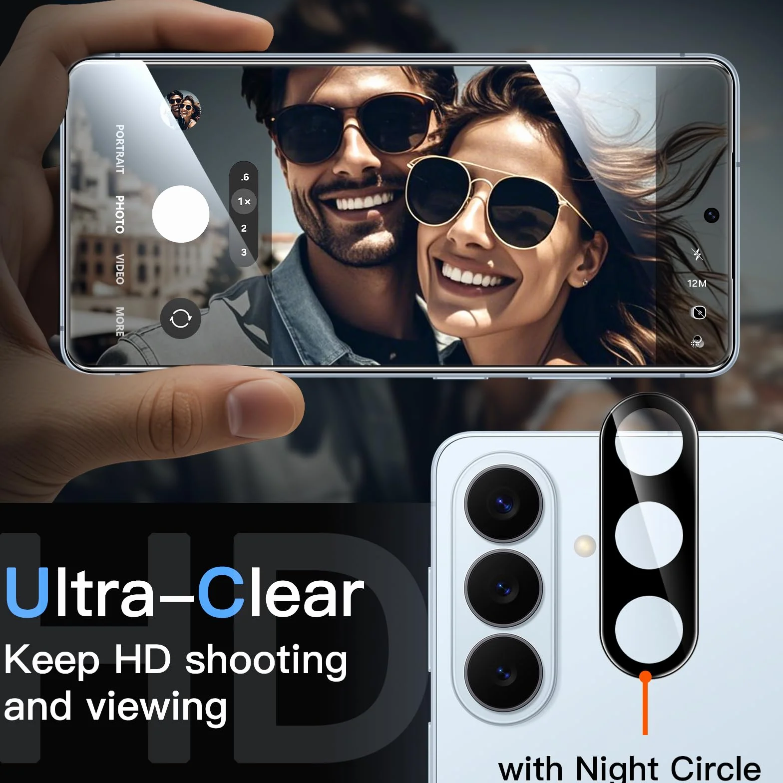 JETech Ochraniacz Ekranu dla Samsung Galaxy S26 z Osłona Obiektywu Aparatu, 9H Szkło Hartowane Film, ID Odcisku Palca Kompatybilny, HD Przejaśniać, 2 Sztuki Każdy