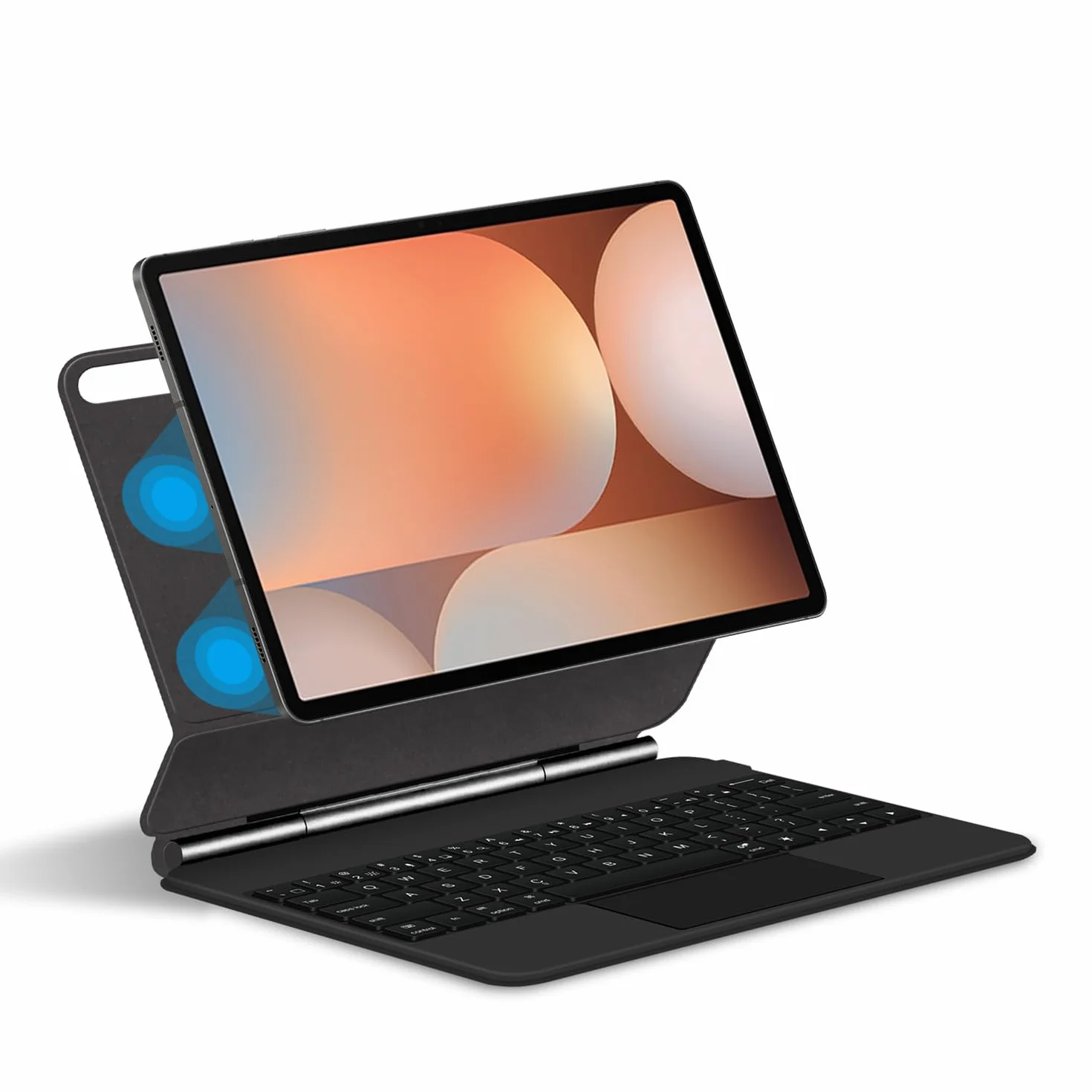 Etui z klawiaturą do Samsung Galaxy Tab S11 Ultra 14,6'' 2025, Magia pływająca podpórka, 7-kolorowe podświetlenie, wbudowany gładzik, czarny